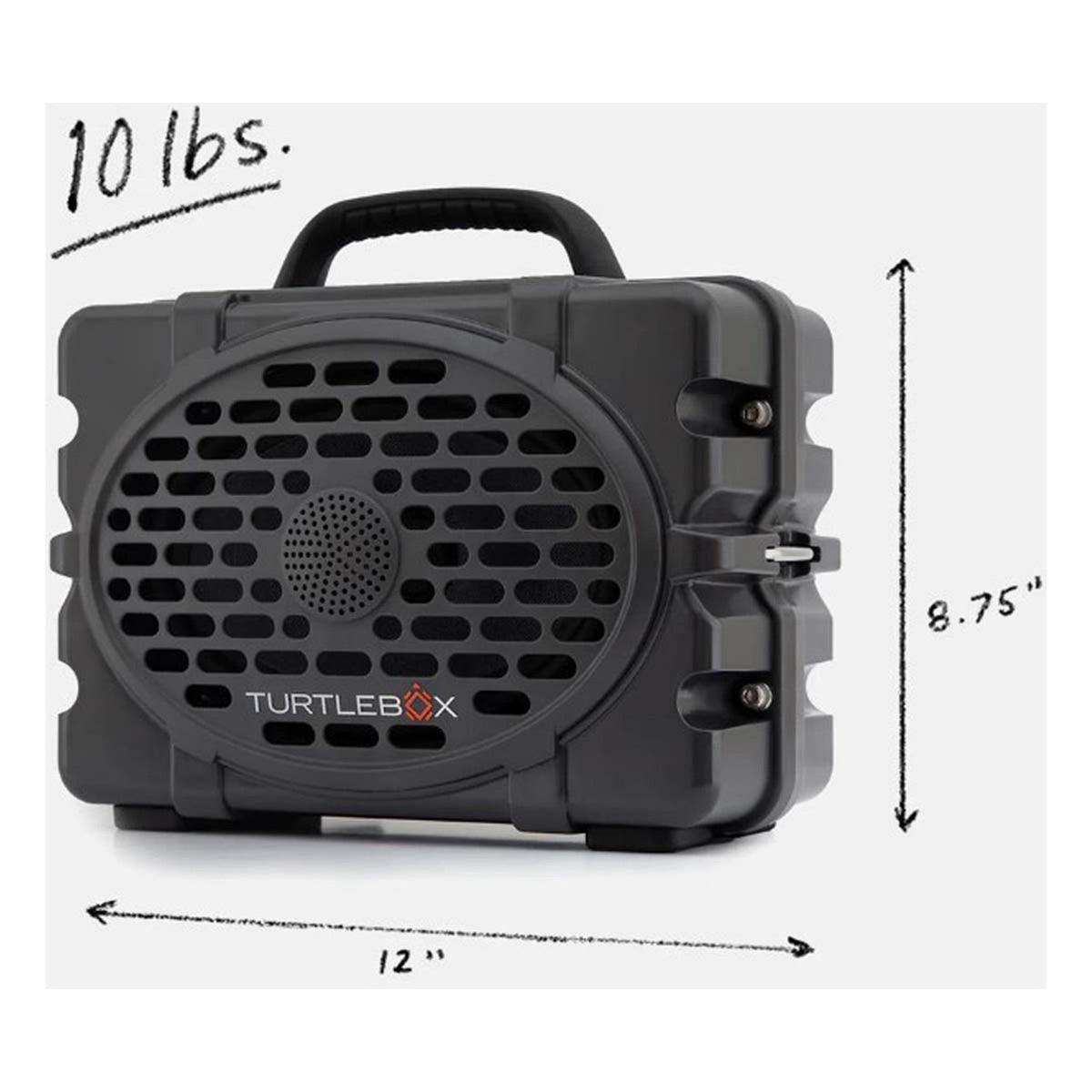 Specifications Image of the Turtlebox Gen 3 Original Speaker.