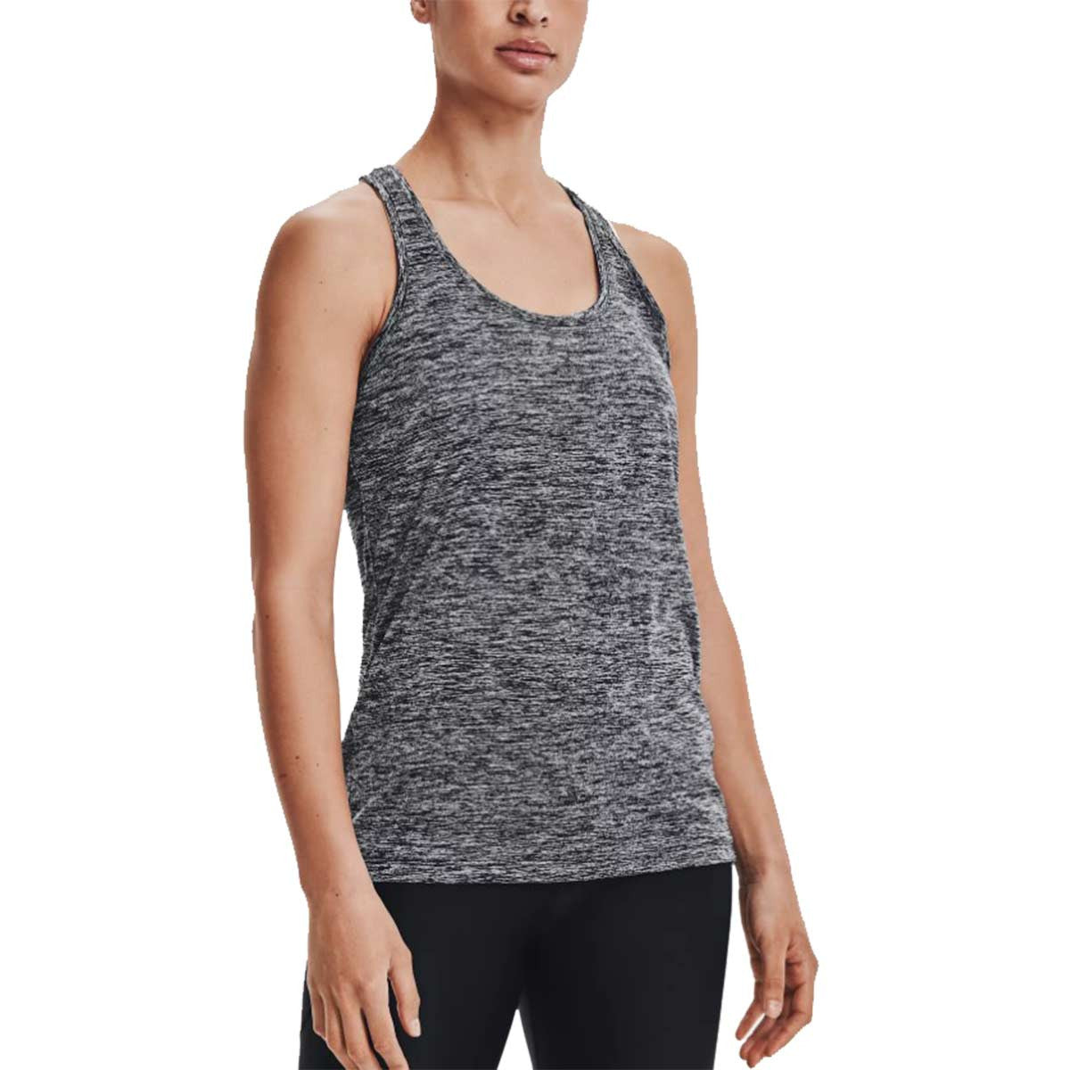 Under Armour Women's Tech Tank Twist - Black Silver Black-Silver