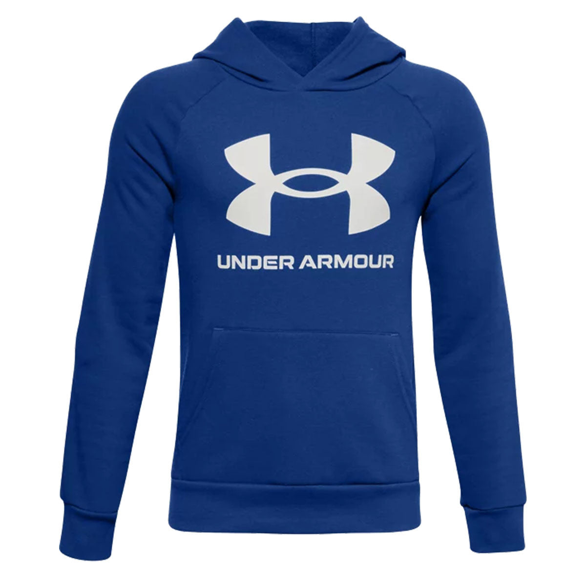 Under Armour Boy's Rival Fleece Big Logo Hoodie - Royal Onyx White