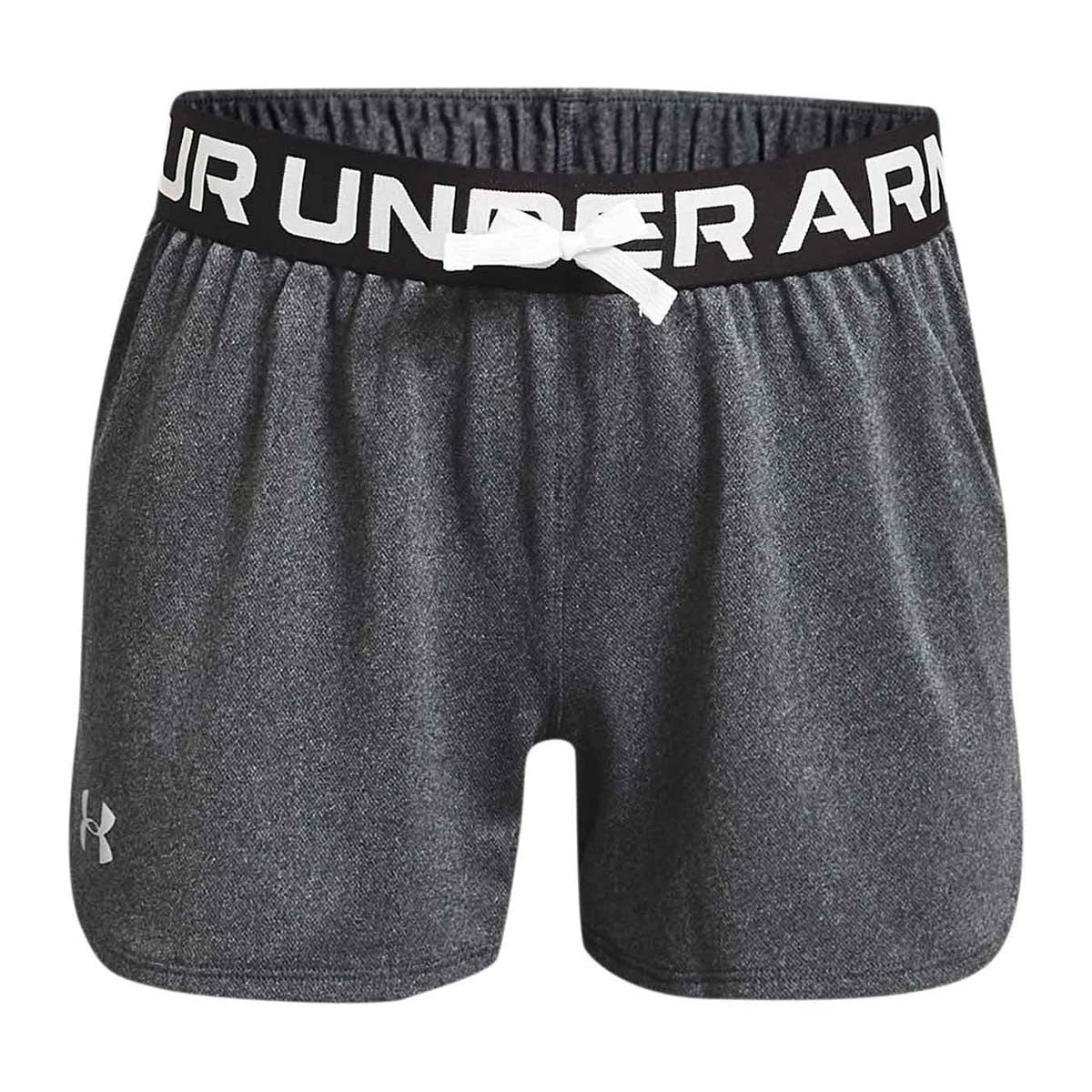 Under Armour Girl's Play Up Short Image in Pitch Gray Light Heather