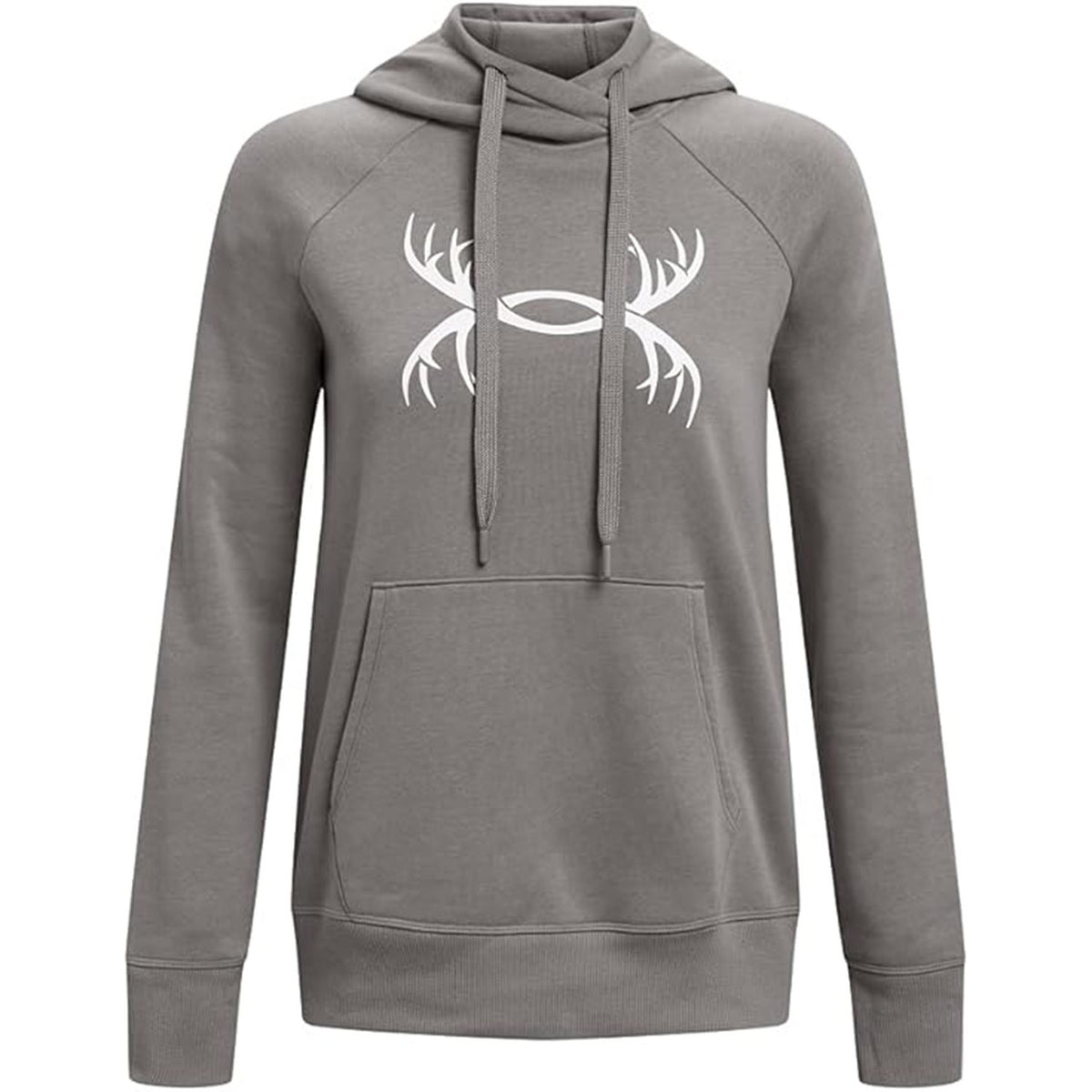 Under Armour Women's Rival Fleece Antler Hoodie - Concrete