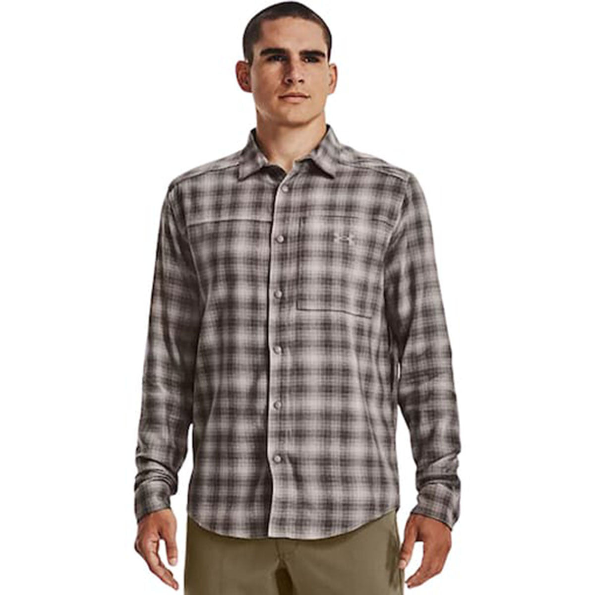 Under Armour Tradesman Flex Flannel Shirt - Pewter Black