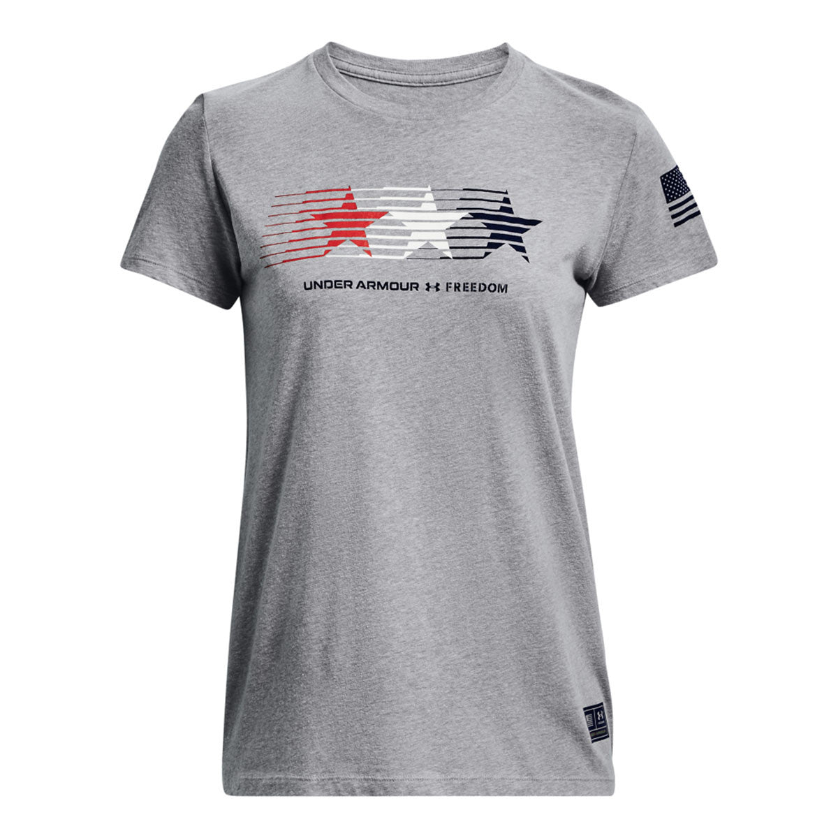 Under Armour Women's UA Freedom Star T-Shirt - Steel Light Heather-Academy