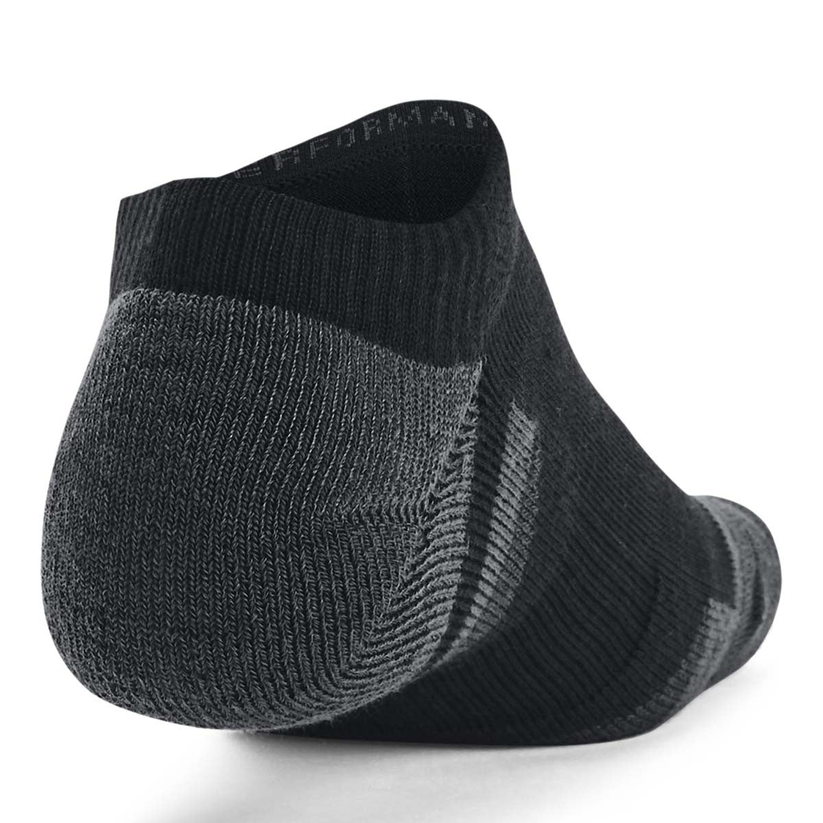 Under Armour Unisex Performance Tech 3-Pack No Show Socks - Black