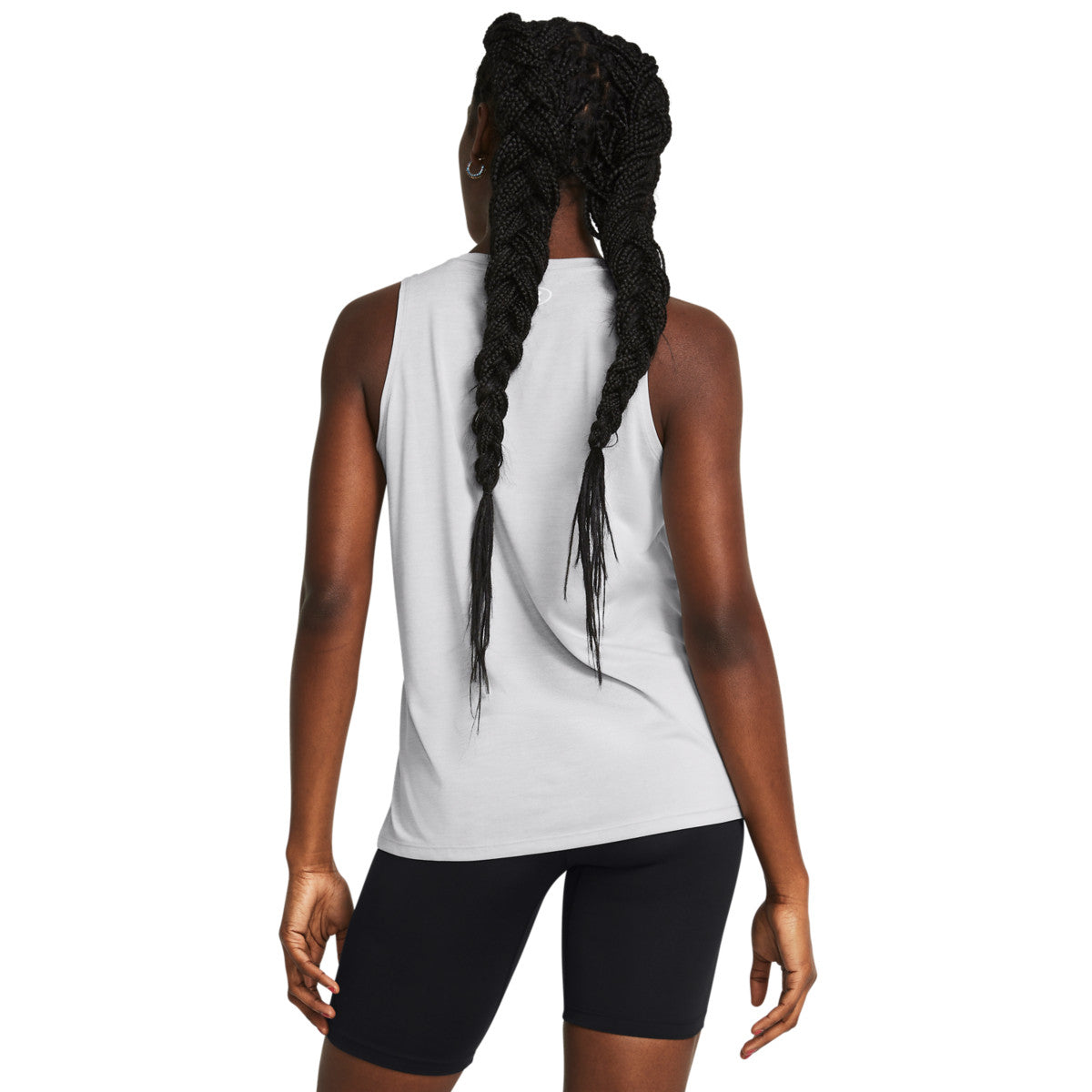 Under Armour Women's UA Tech Twist Tank Back Model Image in Halo Gray