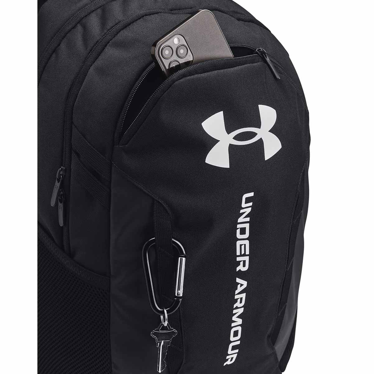 Under Armour Hustle 6.0 Backpack - Black-Black-White