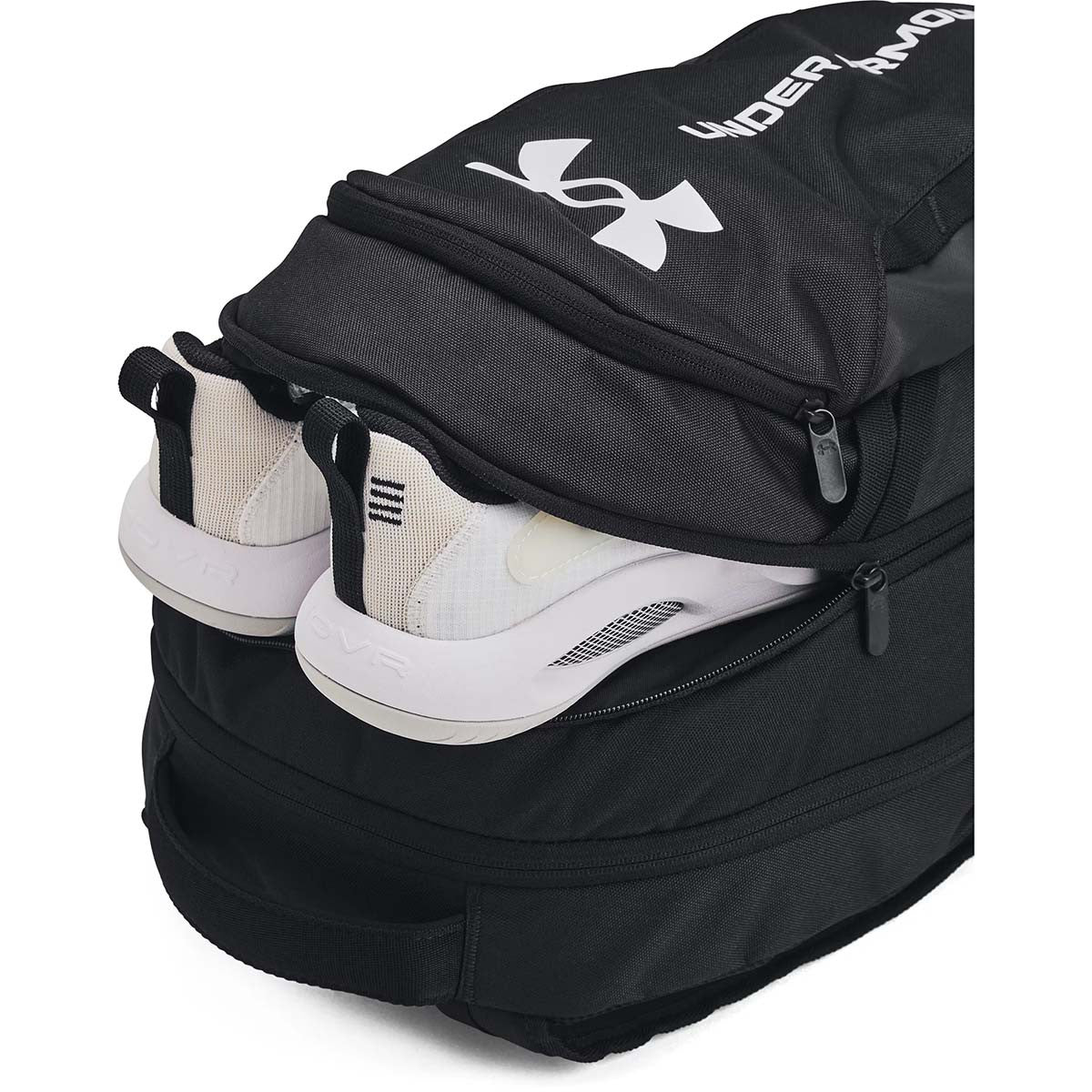 Under Armour Hustle 6.0 Backpack - Black-Black-White