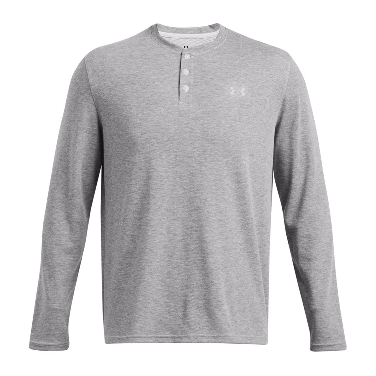Under Armour ColdGear Infrared Expanse Henley Main Image in Halo Gray/Mod Gray