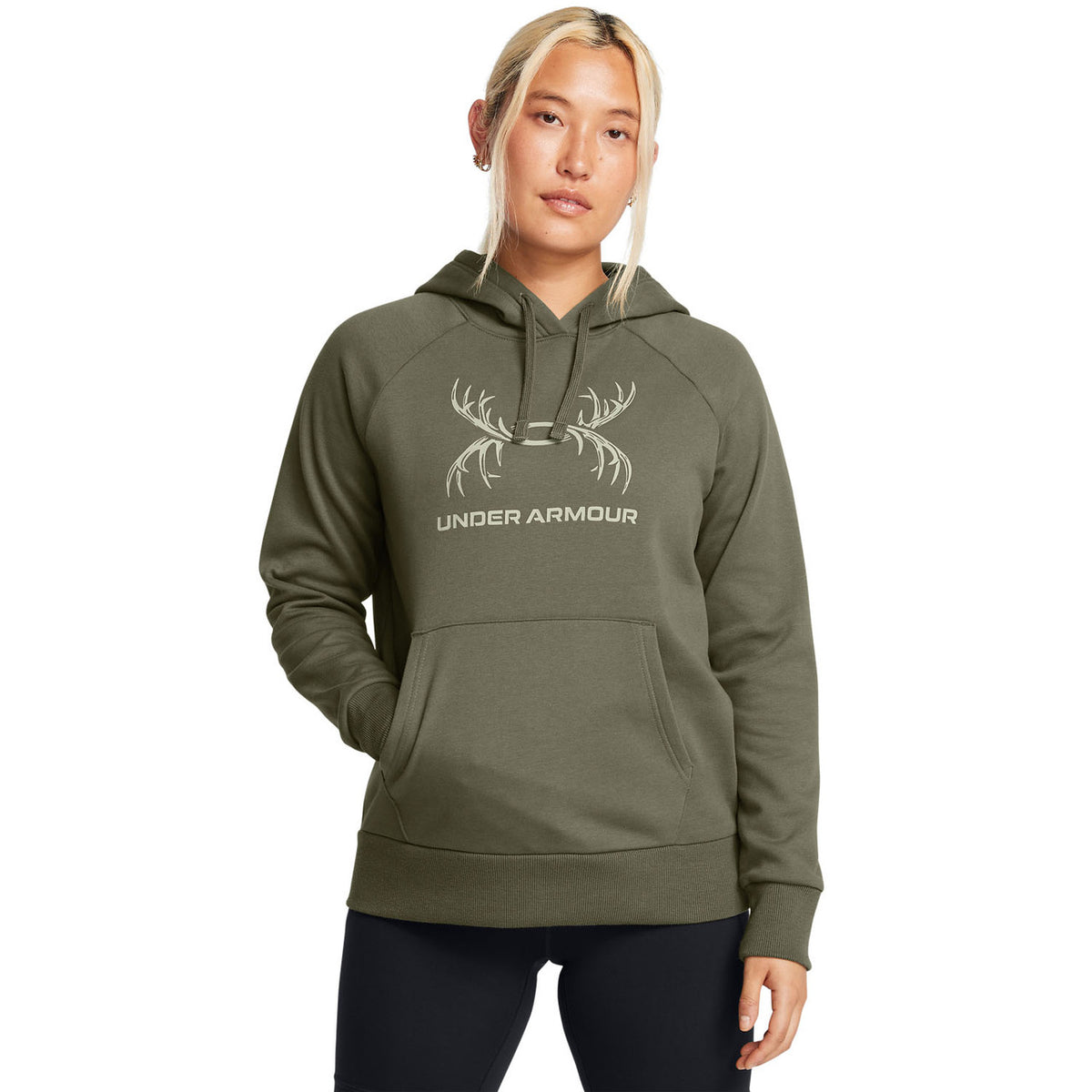 Under Armour UA UA Women's Rival Fleece Antler Hoodie Front Image