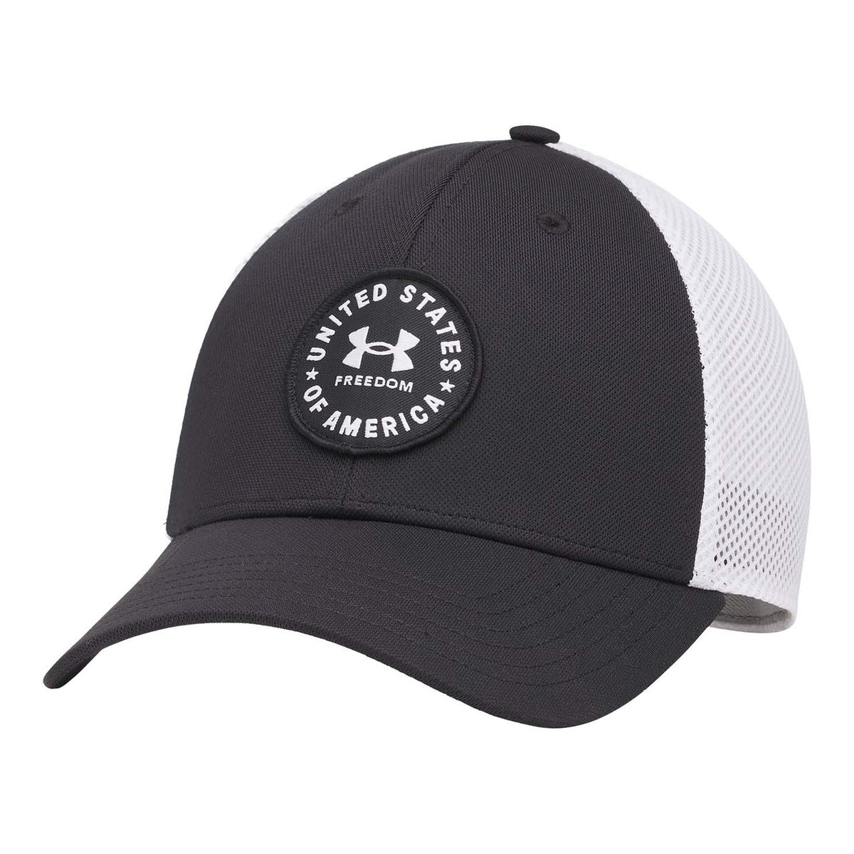 Under Armour Freedom Mid Trucker Hat image in Black-White