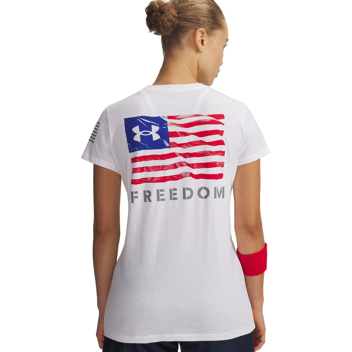 Under Armour Women's Freedom Banner Short-Sleeve Shirt Back Image