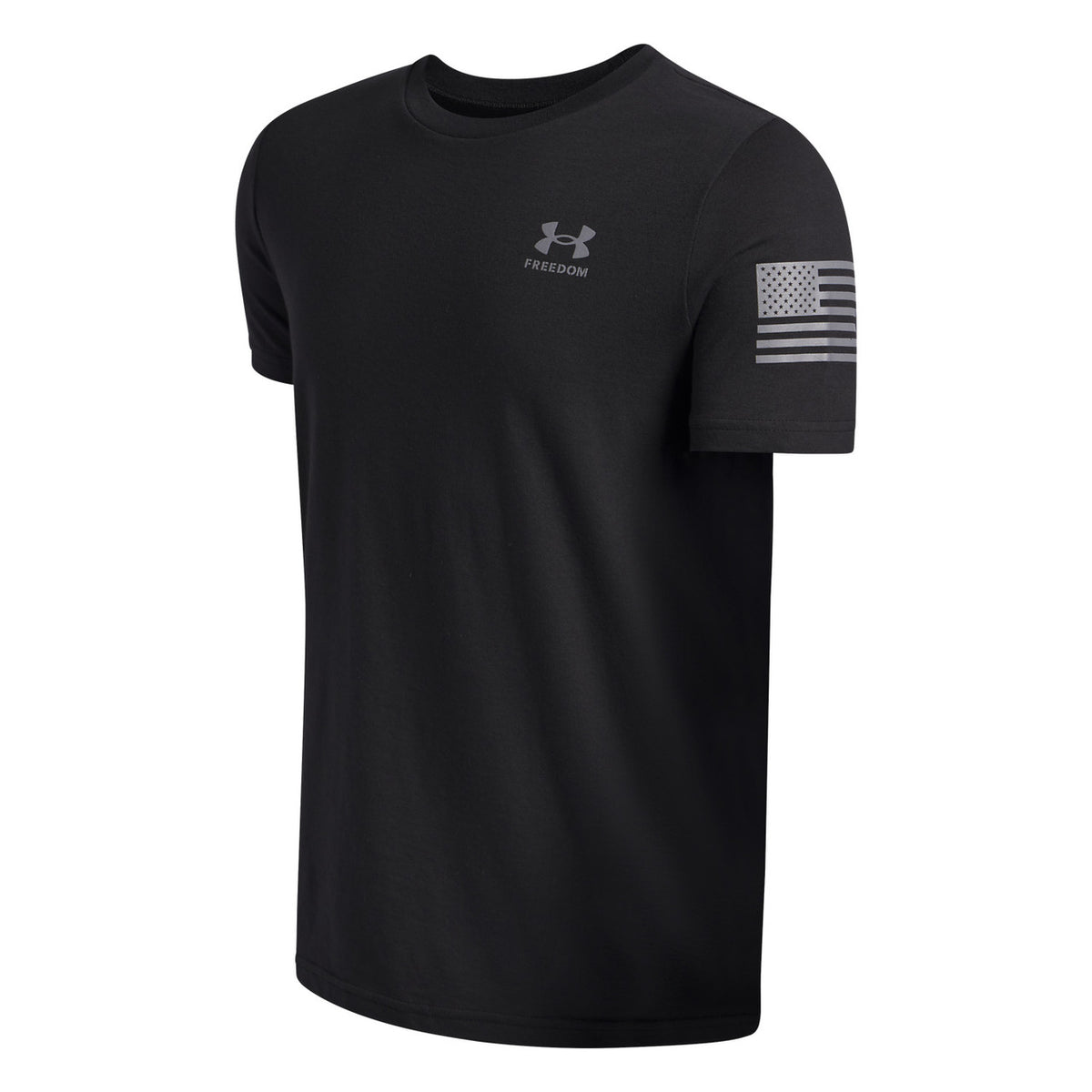 Front Image of the Under Armour Boys' Freedom Flag Short-Sleeve Shirt.