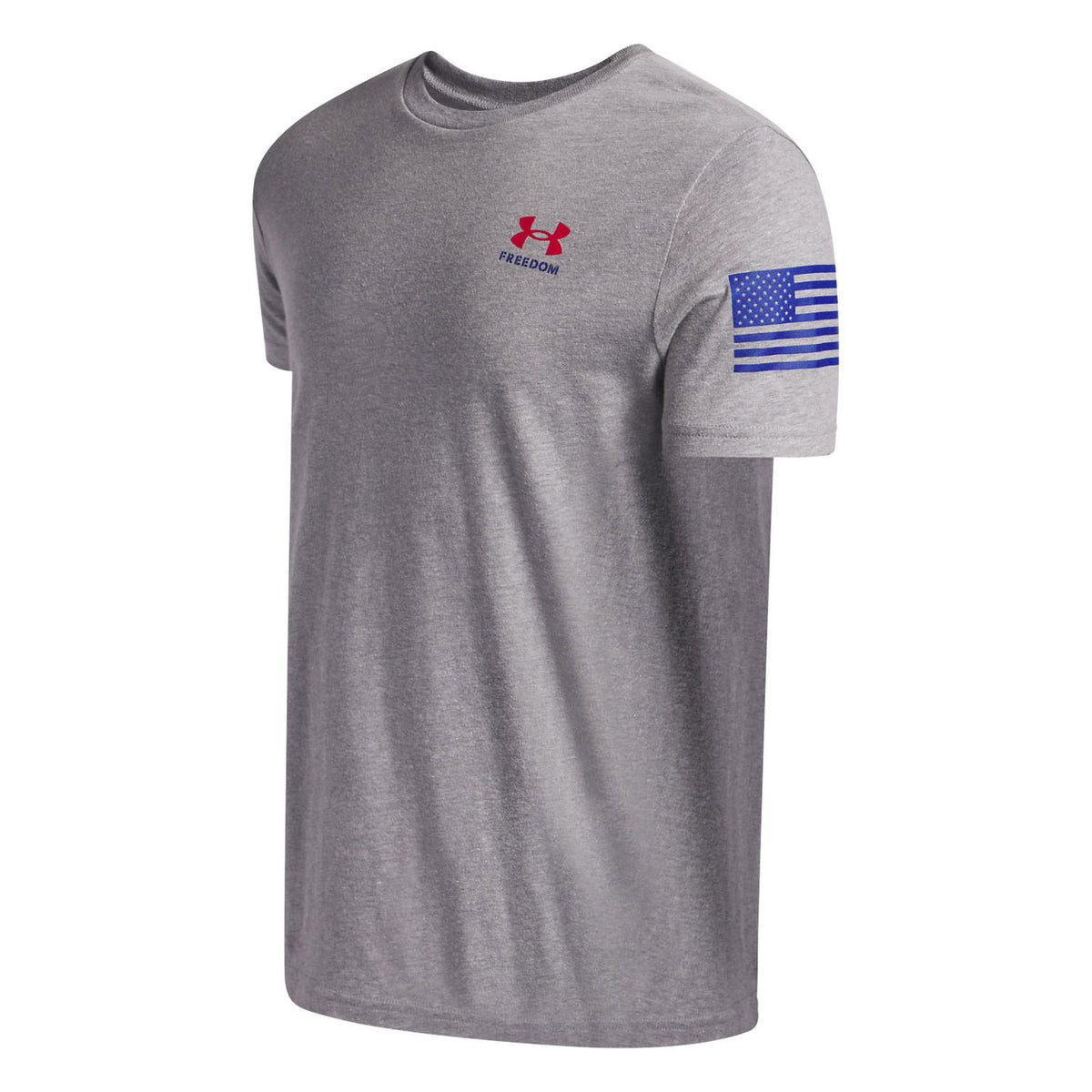 Front Image of the Under Armour Boys' Freedom Flag Short-Sleeve Shirt.
