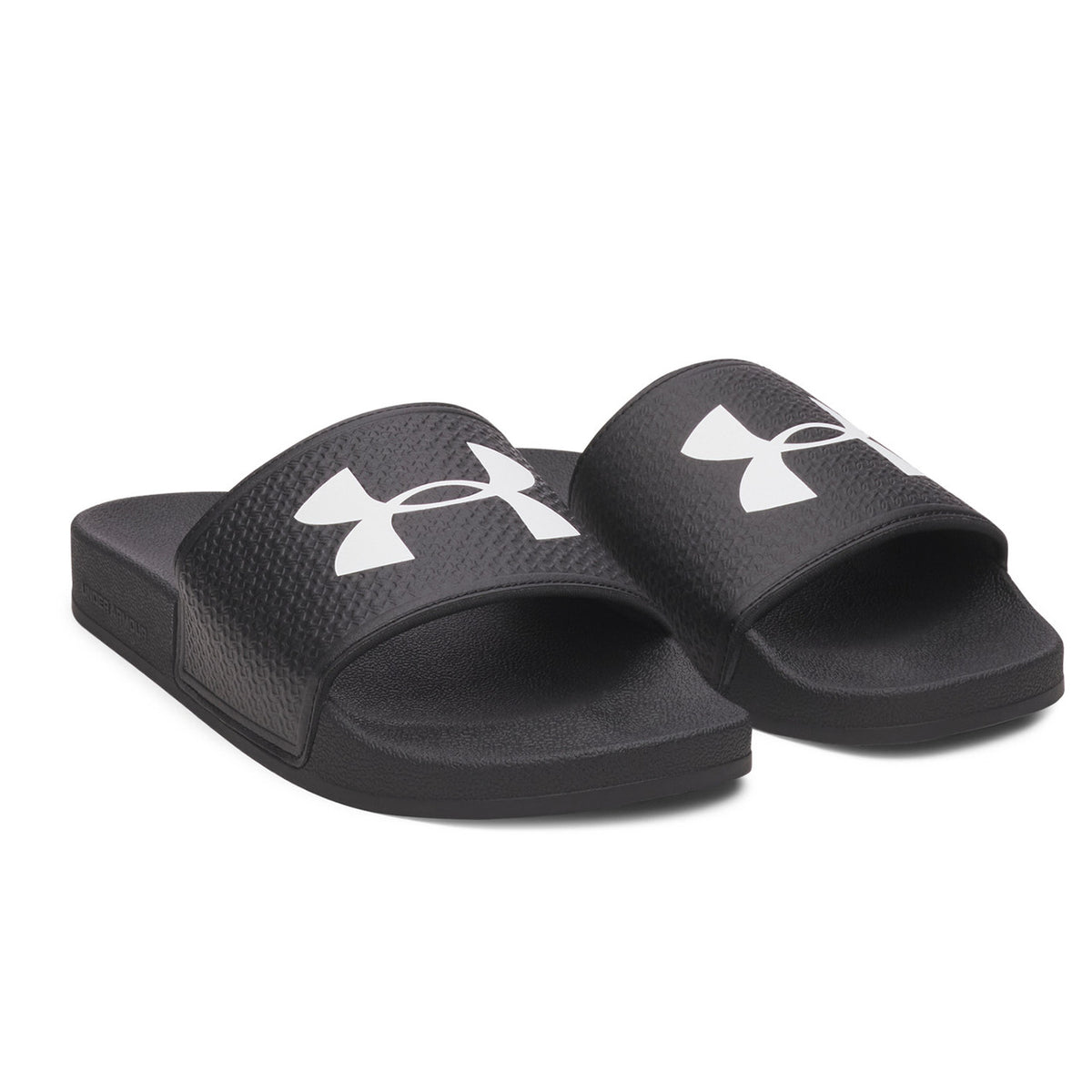 Front Pair Image of the Under Armour ARMR Slides in Black