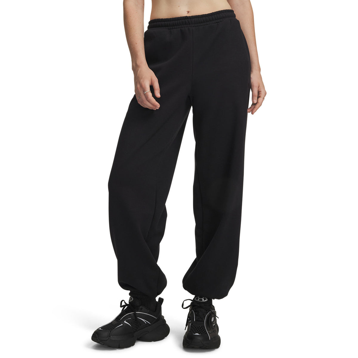 Image of the Under Armour Women's UA Icon Fleece Gym Pants in Ultimate Black