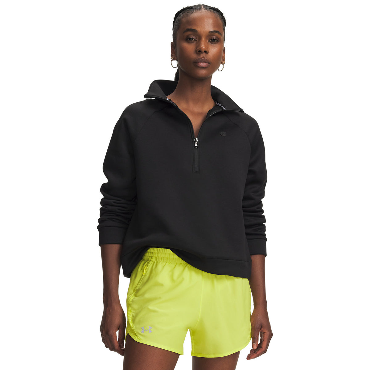 Image of the Under Armour Women's Armour Fleece Half-Zip Pullover in Ultimate Black