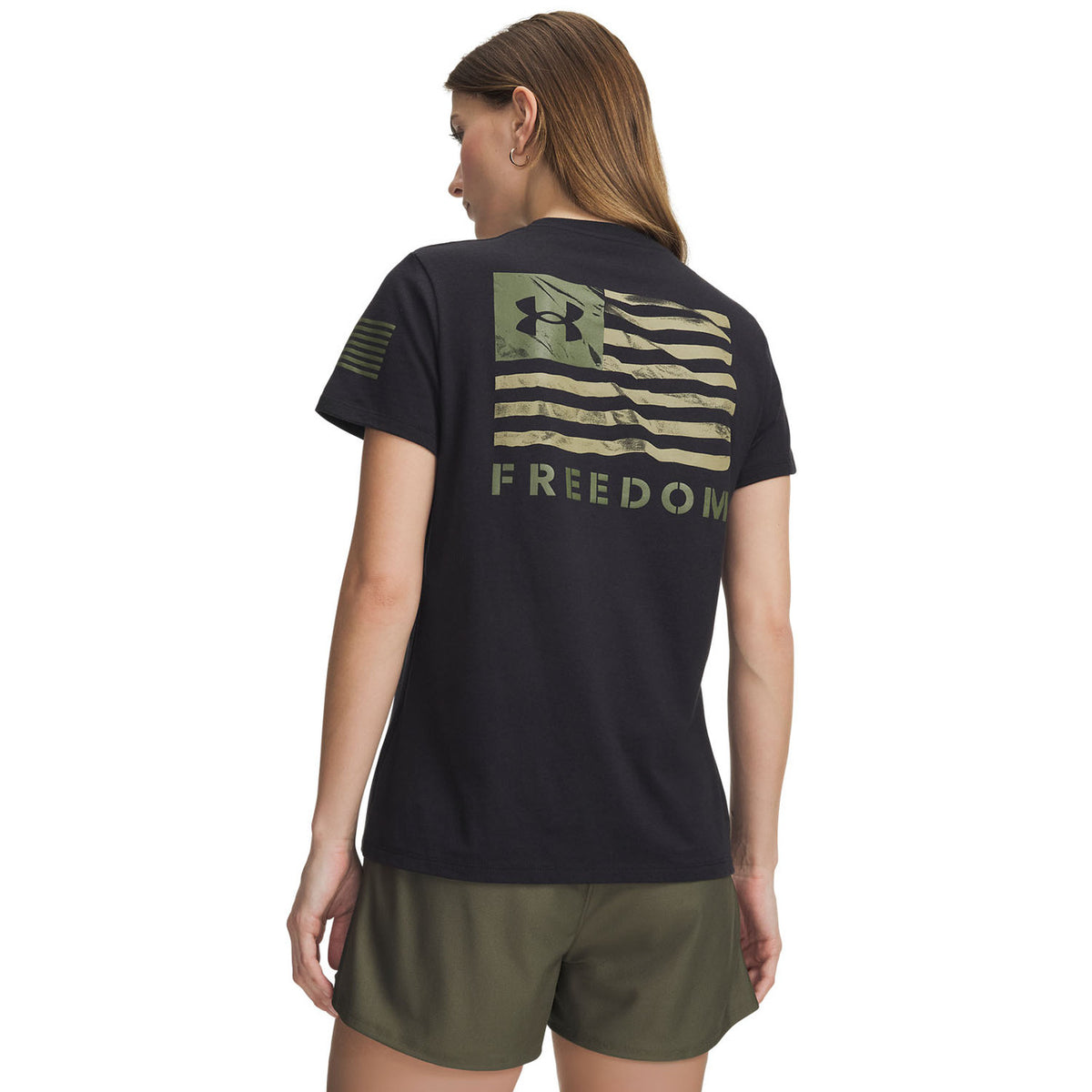 Back Image of the Under Armour Women's UA Freedom Banner Short Sleeve T-Shirt.