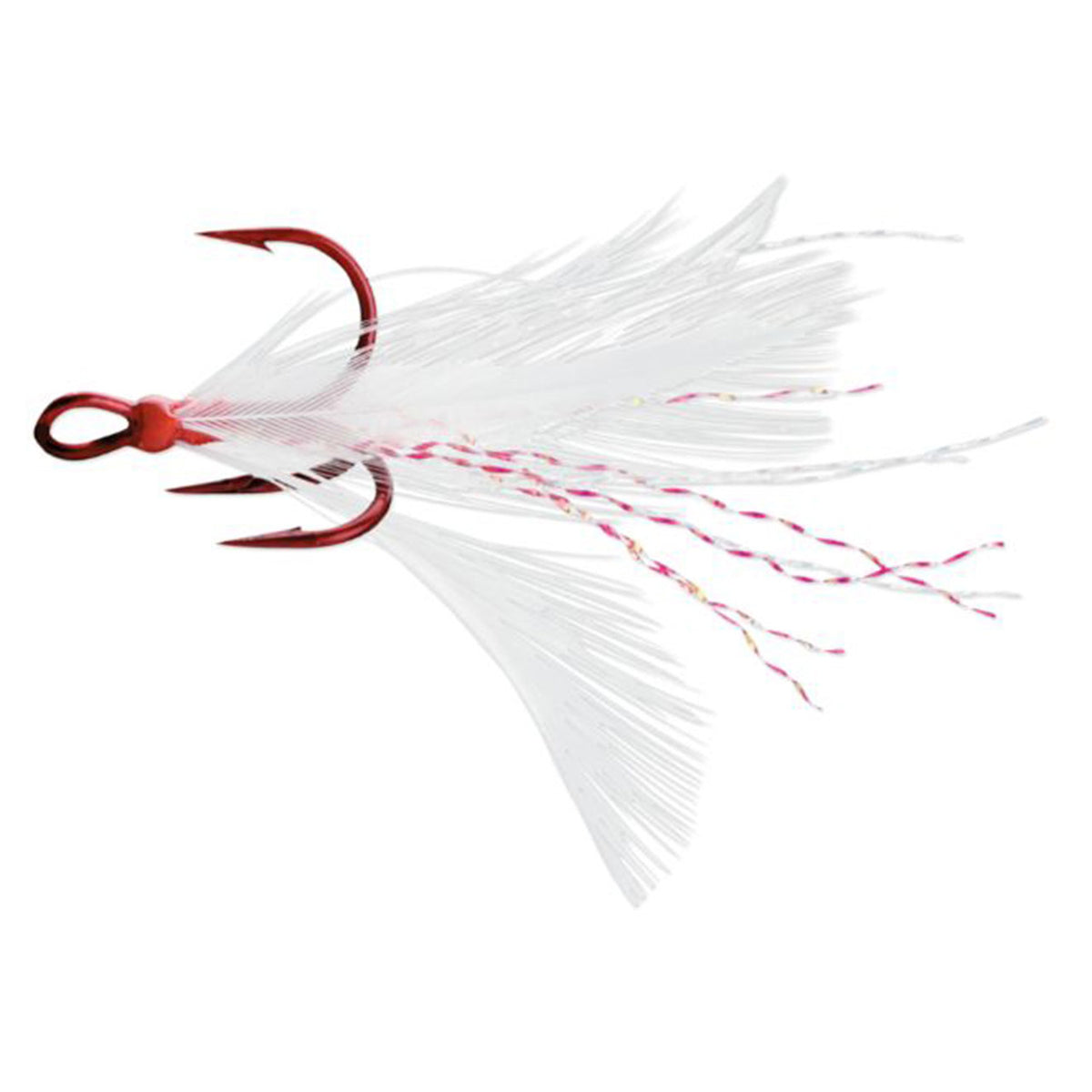 Image of the VMC 8651DT Dressed X-Rap Treble in Tin Red White Red #6.