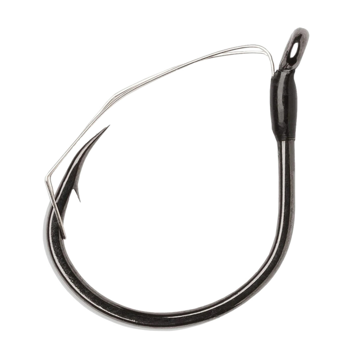 Image of the Wacky Weedless Black Nickel Size 1 Hook.