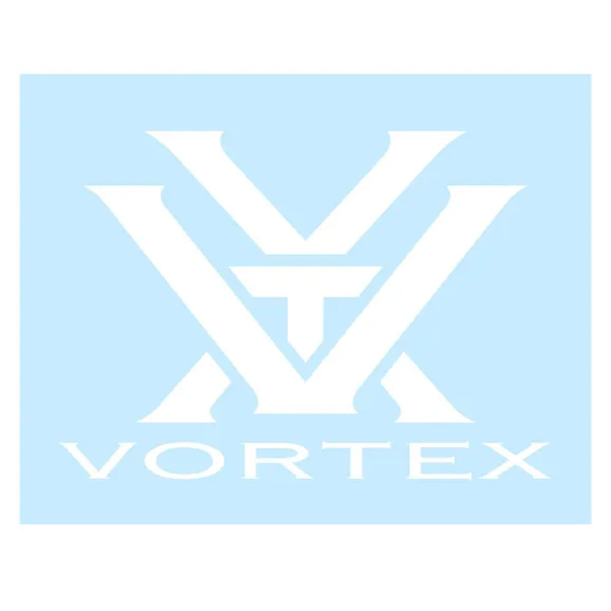 Image of the Vortex Logo Small Window Decal in White