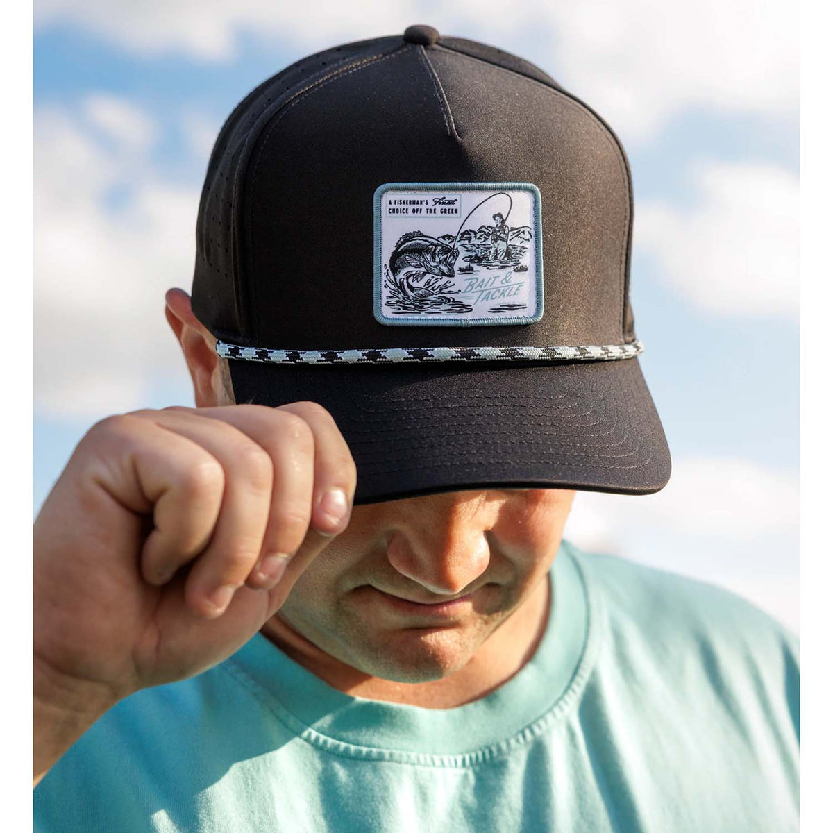 Model Image of the Waggle Bait & Tackle Hat.