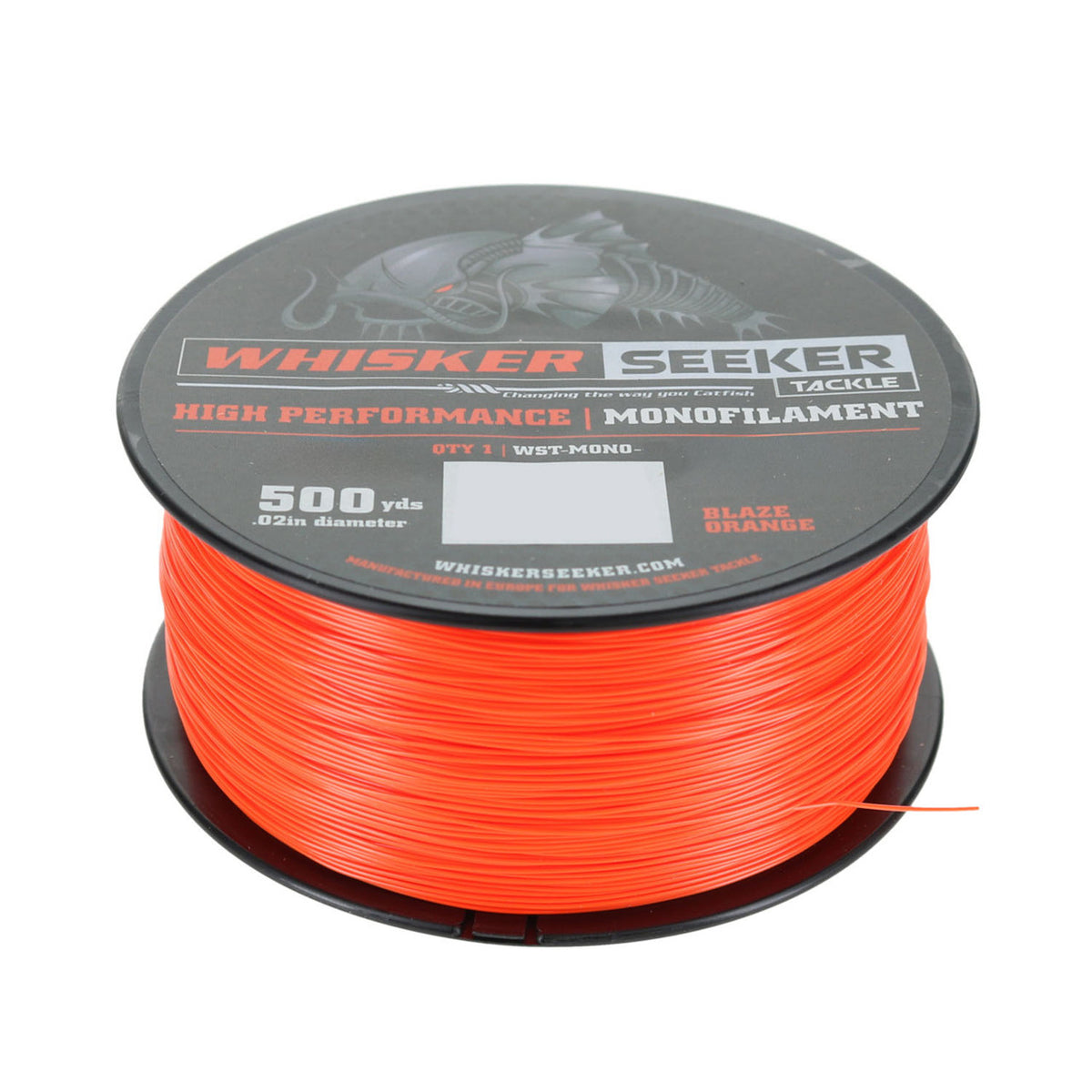 Spool Image of the Whisker Seeker Hi-Vis Monofilament Fishing Line.