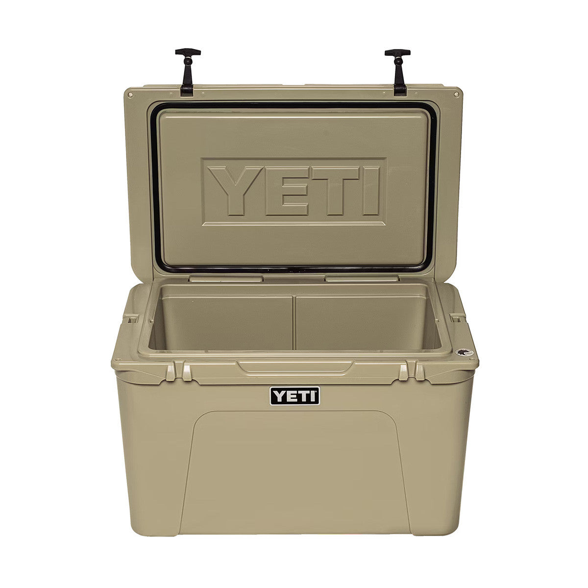 YETI Tundra 105 Hard-Sided Cooler Opened Image in Tan
