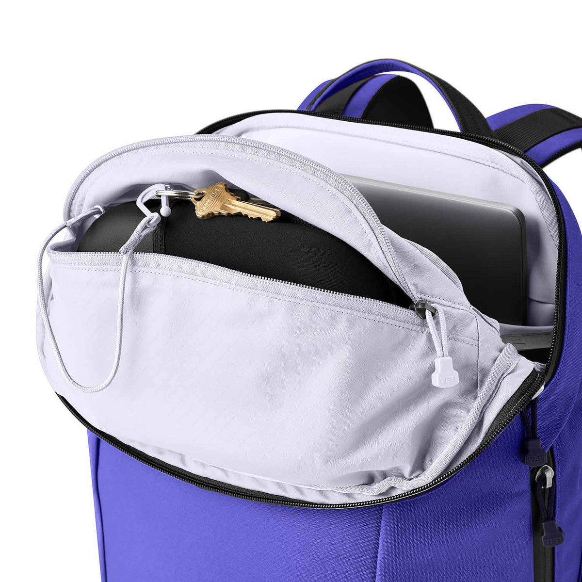 Yeti Crossroads 22L Backpack Pocket Image in Ultraviolet