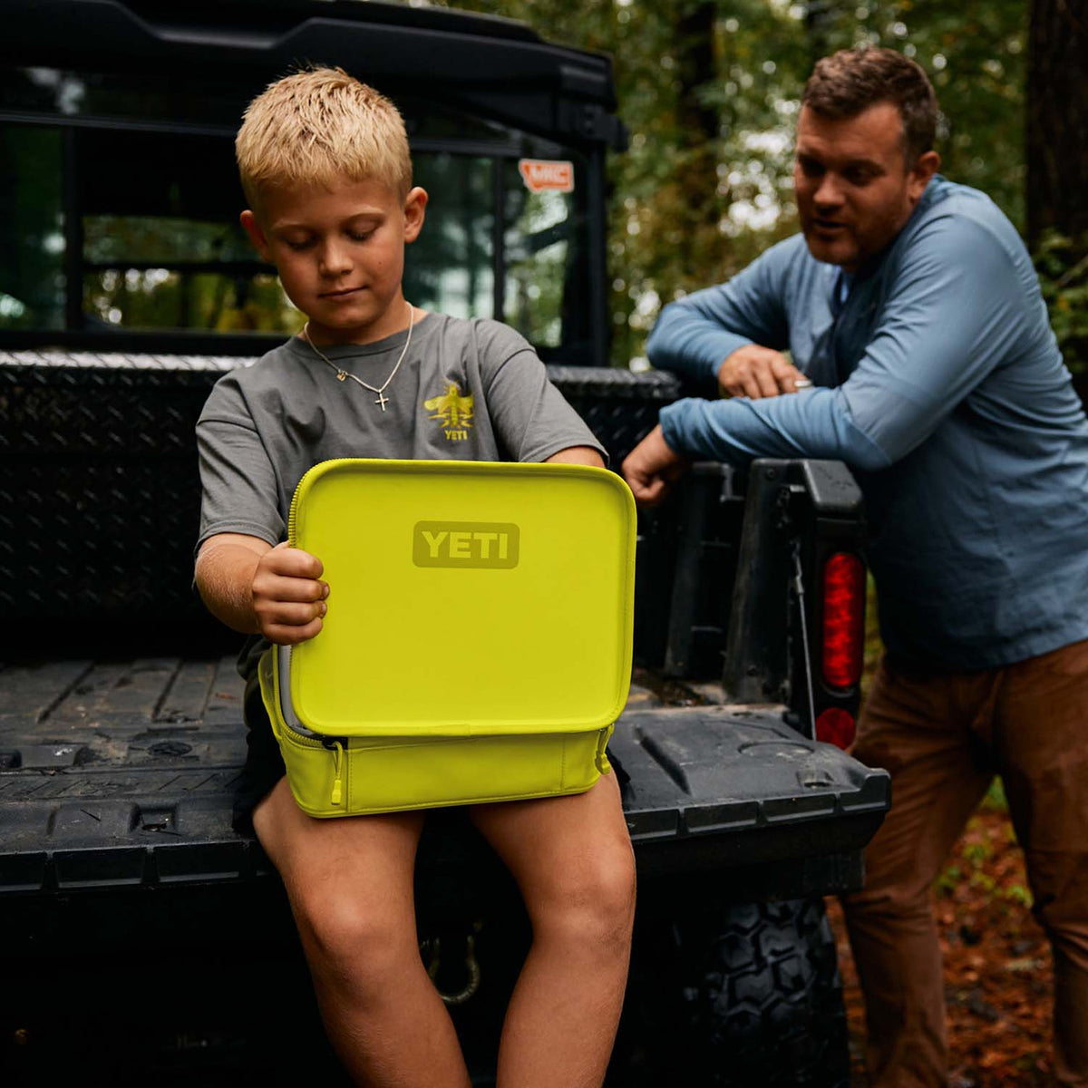 Yeti Daytrip Lunch Box Lifestyle Image in Firefly Yellow