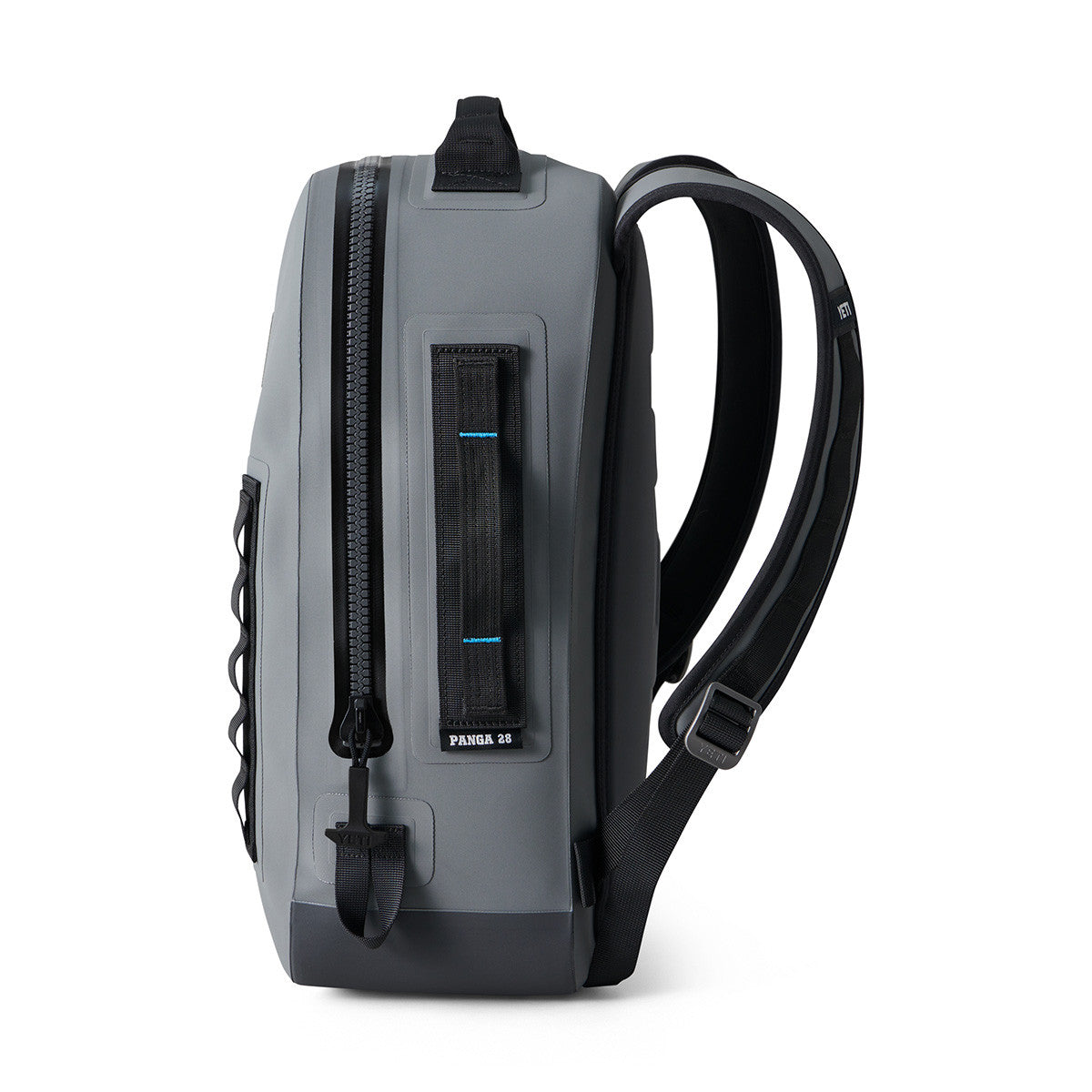Yeti Panga 28-Liter Backpack Side Image in Storm Gray