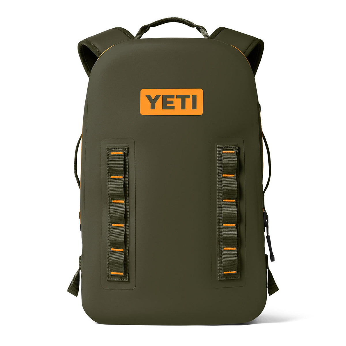 Yeti Panga 28-Liter Backpack Image in Olive/King Crab Orange