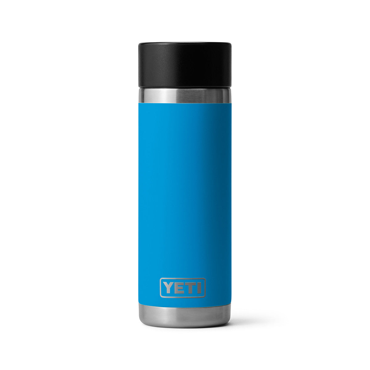Yeti Rambler 18 oz. HotShot Bottle with HotShot Cap Image in Big Wave Blue