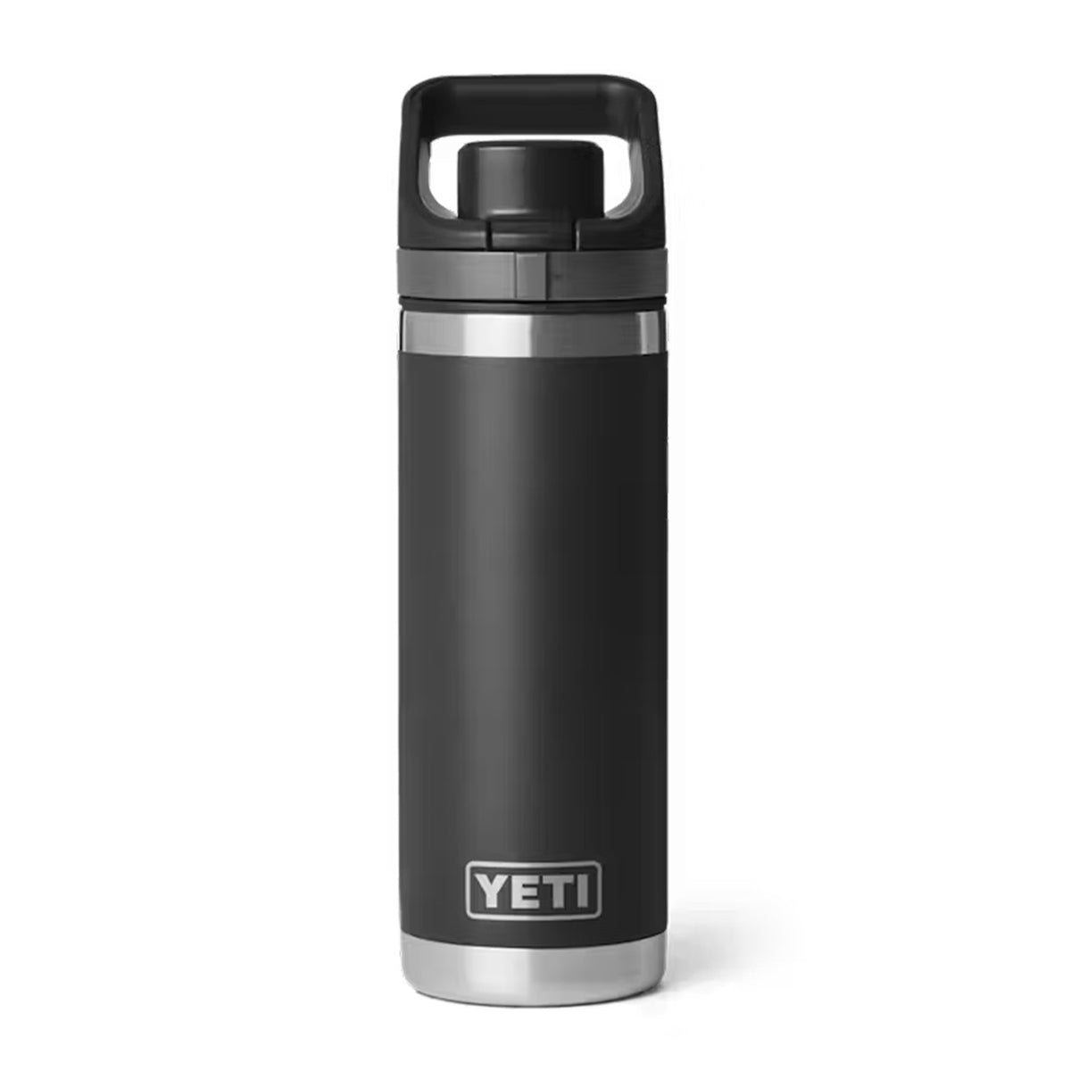 Image of the Yeti Rambler 18 oz. Water Bottle with Flip Chug Cap in Black