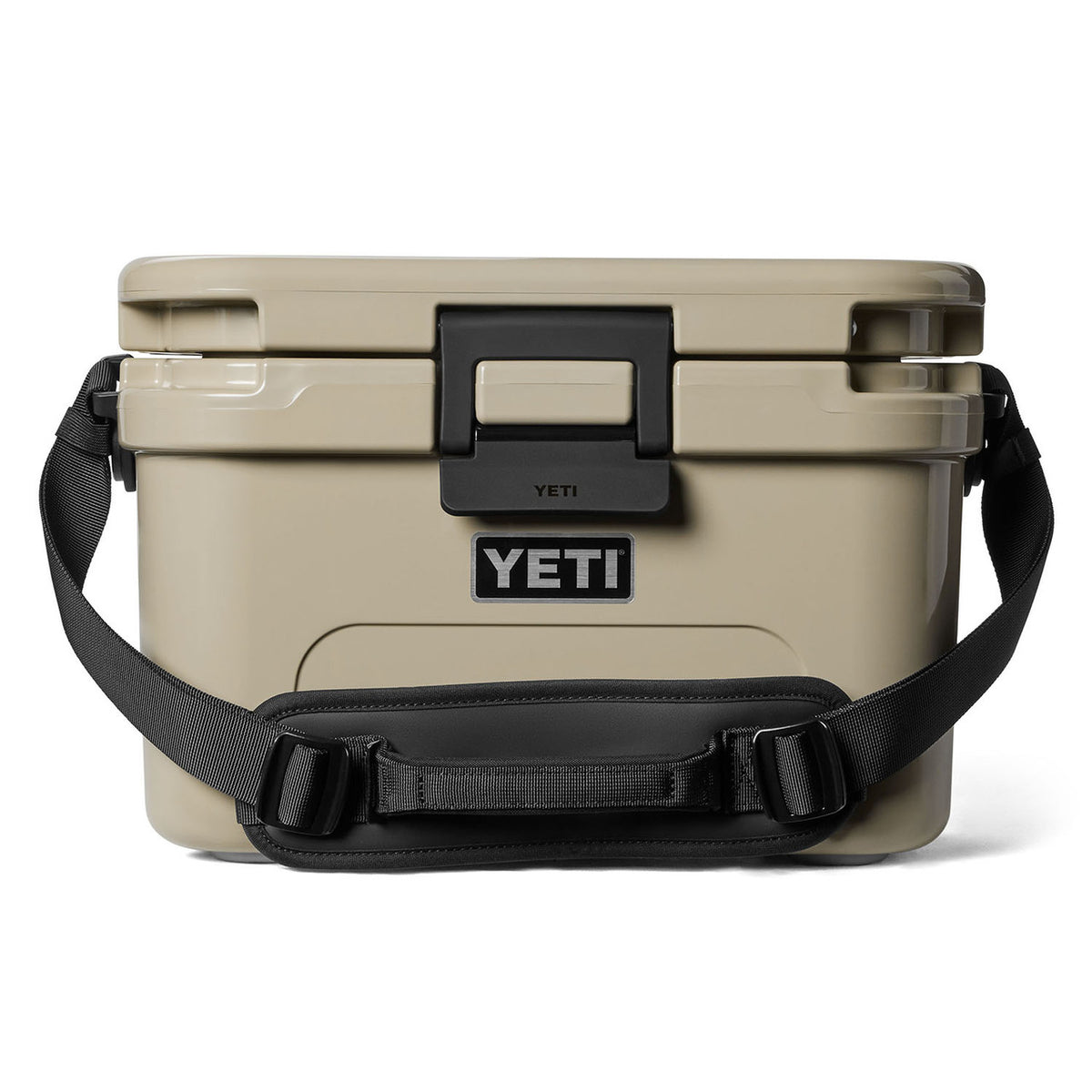 Image of the Yeti Roadie 8 DoubleDuty Strap on a Roadie 8 Cooler.