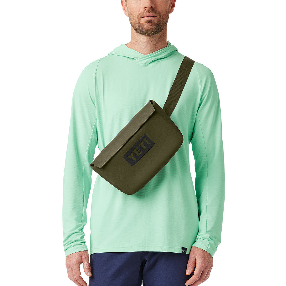 Yeti Sidekick Dry 3L Gear Case On Model Image.