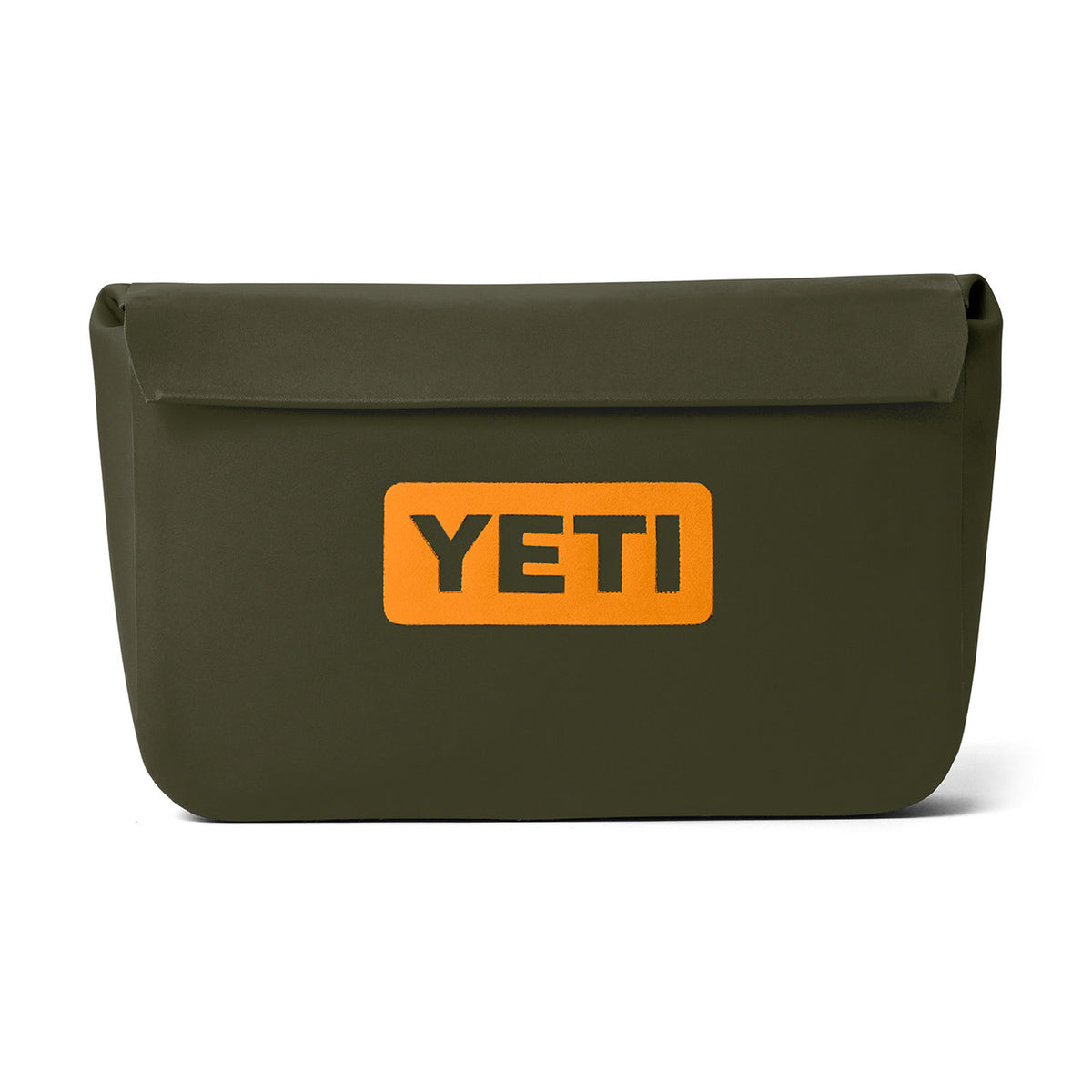 Yeti Sidekick Dry 3L Gear Case Front Image in Olive/King Crab Orange