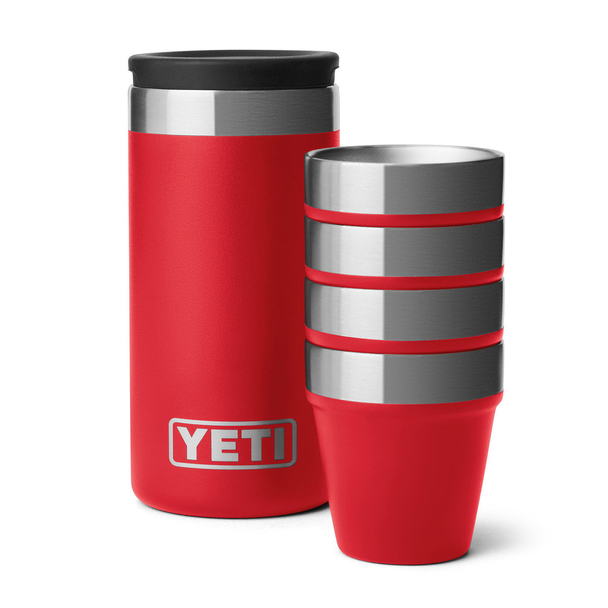 Yeti Shot Glasses and Carrying Case Image in Rescue Red
