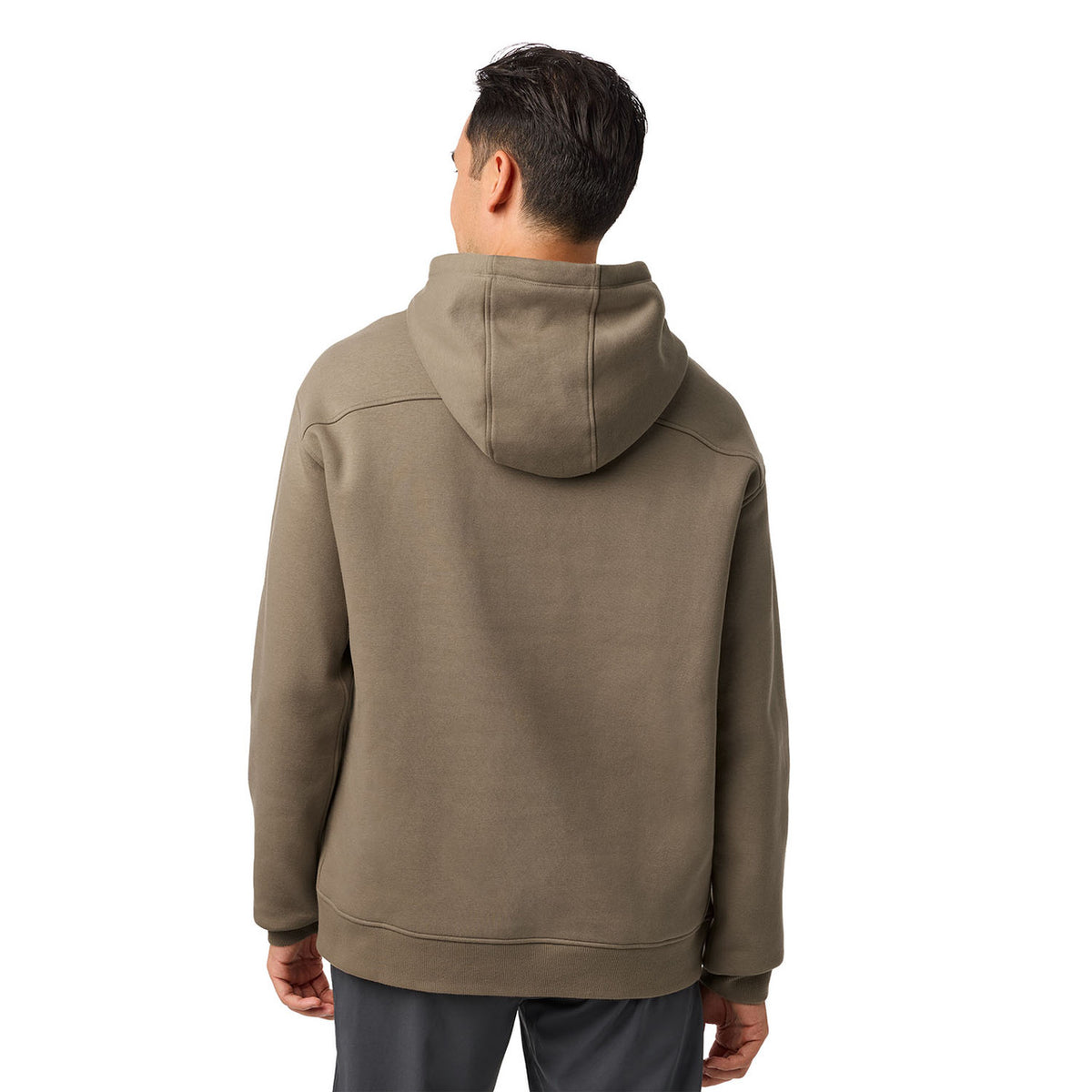 Yeti Wetlands Logo Badge Fleece Hoodie Back Model Image