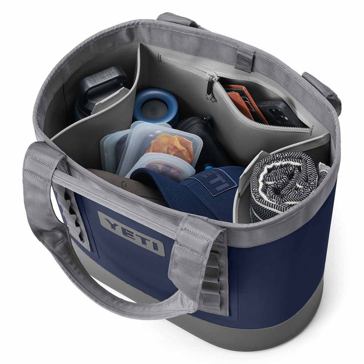 Yeti Camino 35 Carryall Tote Bag 2.0 Inside with Gear Image
