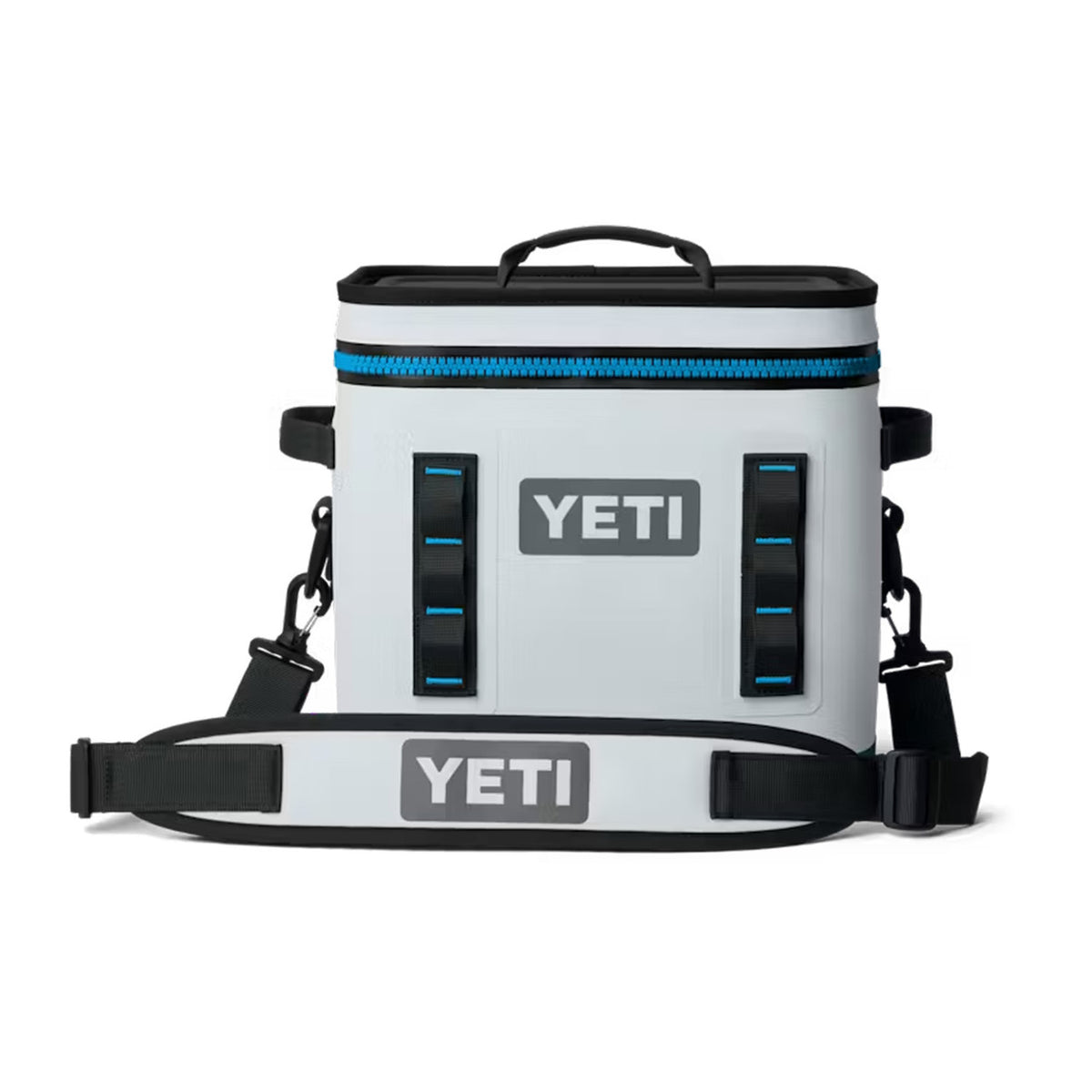 Yeti Hopper Flip 12 Soft Cooler Image in Fog Gray/Blue
