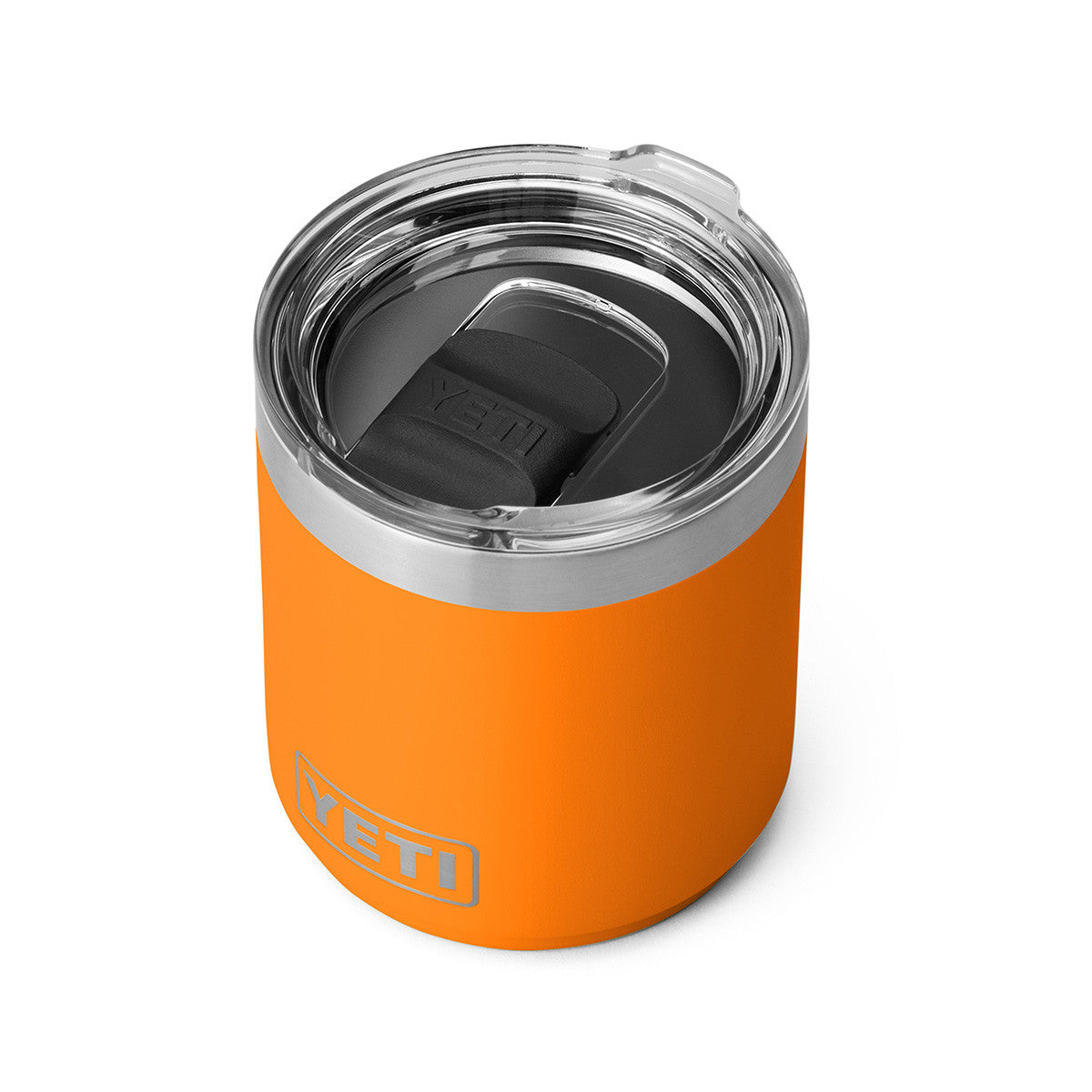 Yeti Rambler 10 oz. Stackable Lowball 2.0 Top Image in King Crab Orange