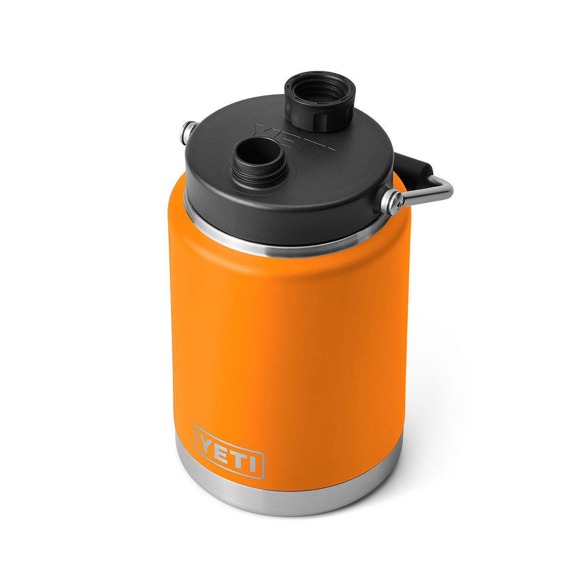 Yeti Rambler Half Gallon Jug Top Image in King Crab Orange