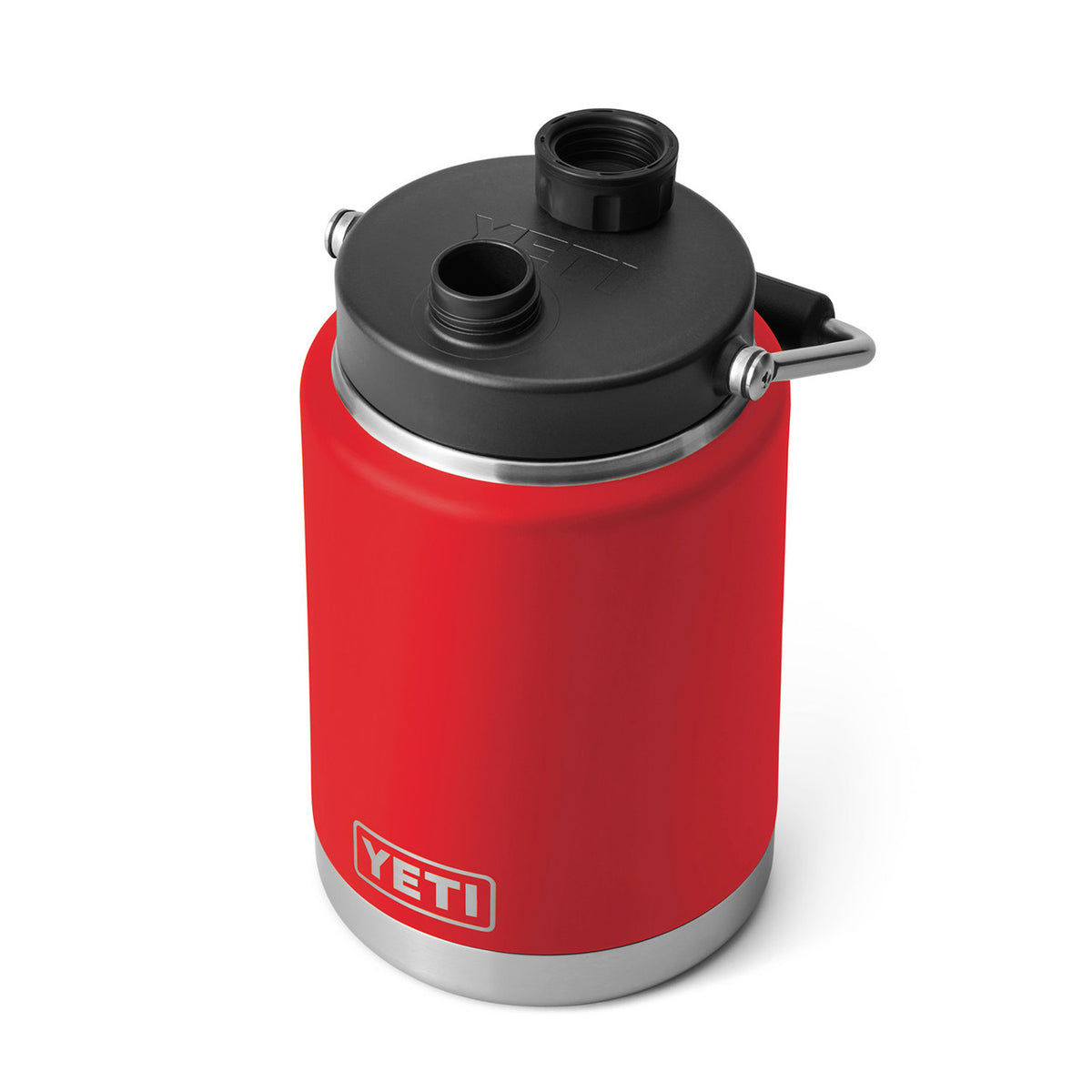 Yeti Rambler Half Gallon Jug Top Image in Rescue Red