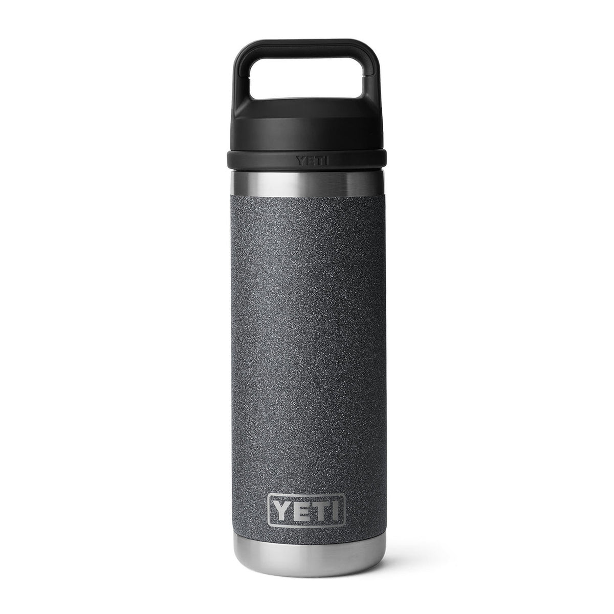 Yeti Rambler 18 oz. Water Bottle with Chug Cap Image in Black Stone
