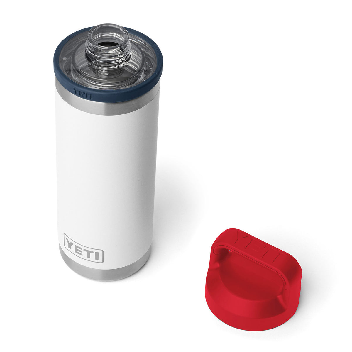 Yeti Rambler 18 oz. Water Bottle with Chug Cap Top Image.