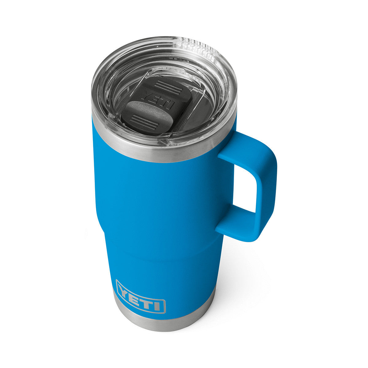 Rambler 20 oz. Travel Mug with Stronghold Lid Top Image in Big Wave Blue