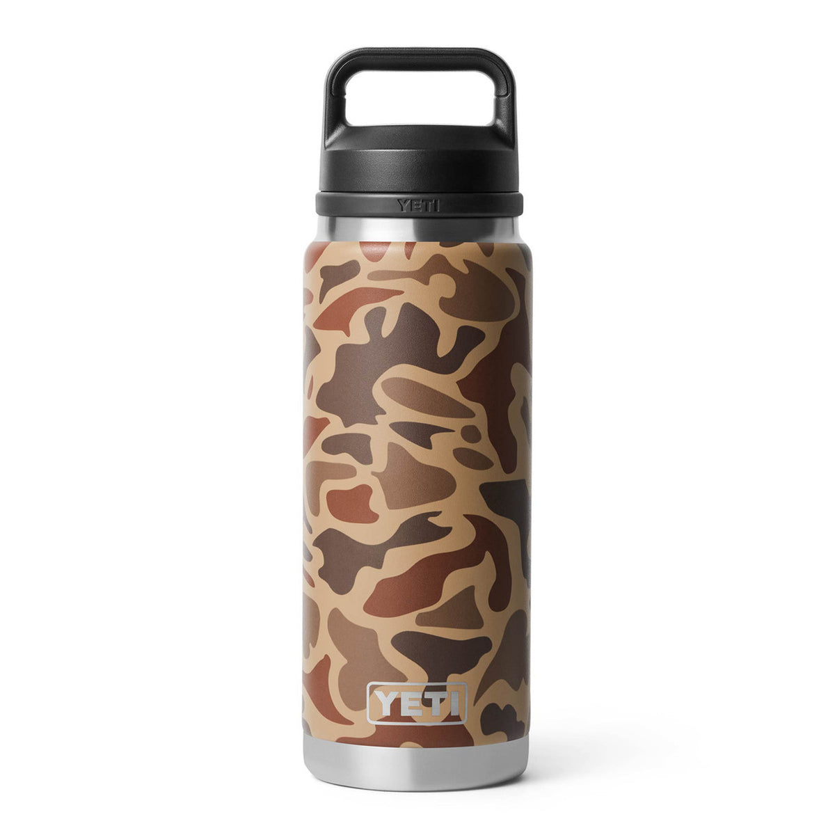 Yeti Rambler 26 oz. Water Bottle with Chug Cap Top Image in Wetlands Camo