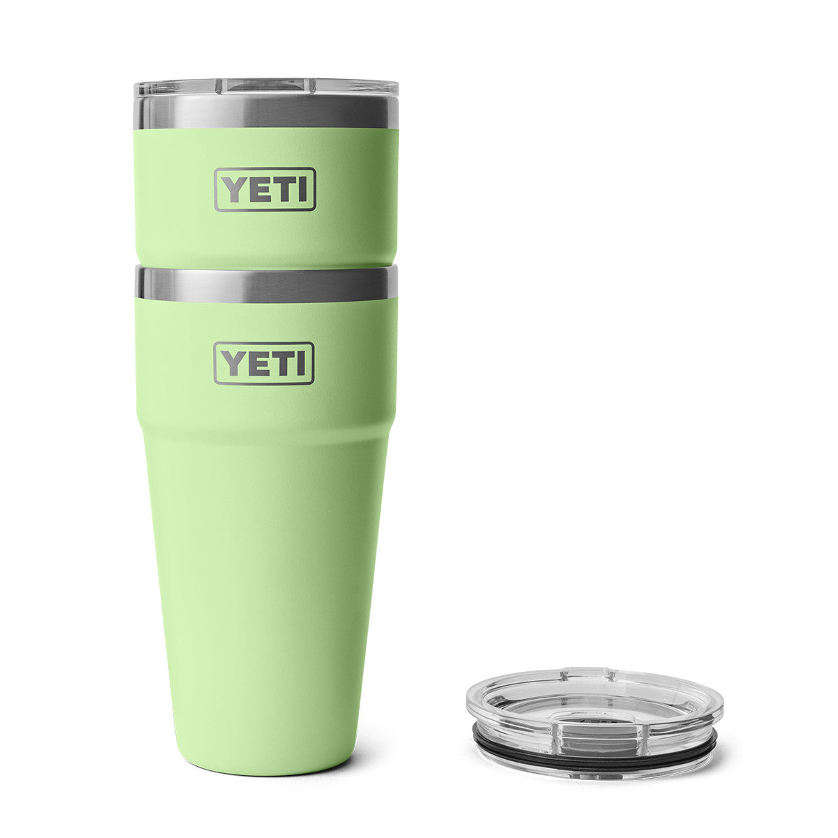 Yeti Rambler 30 oz. Stackable Cup with MagSlider Lid Stacked Image in Key Lime