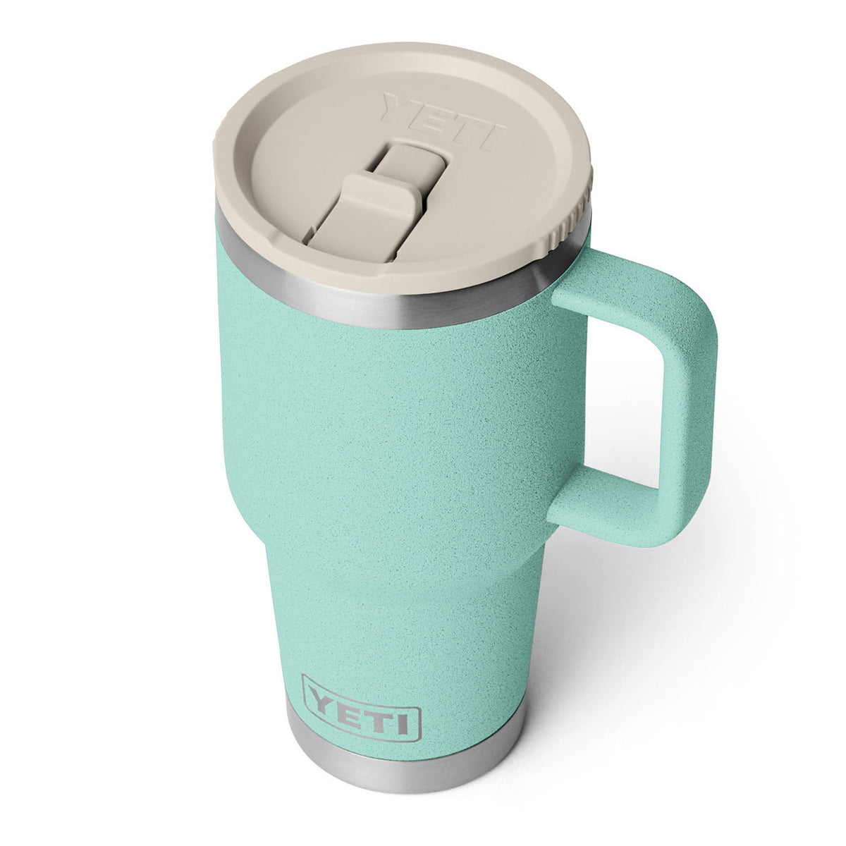 Top Closed Image of the Yeti Rambler 30 oz. Travel Straw Mug with Color-Matched Straw Lid.