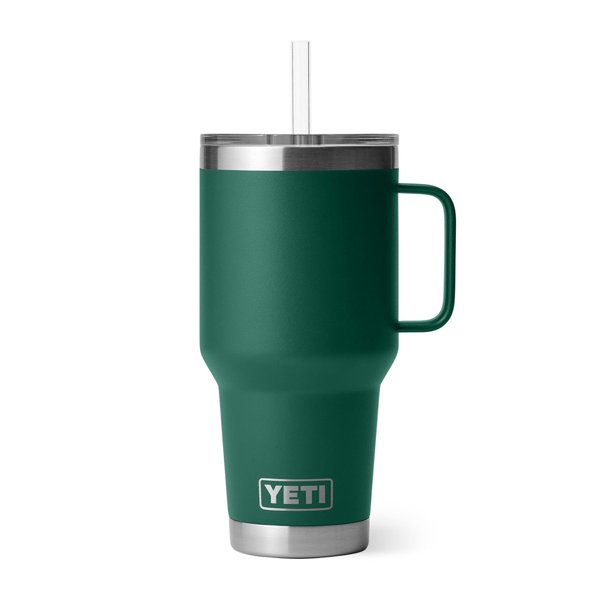 Yeti Rambler 35 oz. Mug with Straw Lid Image in Black Forest Green